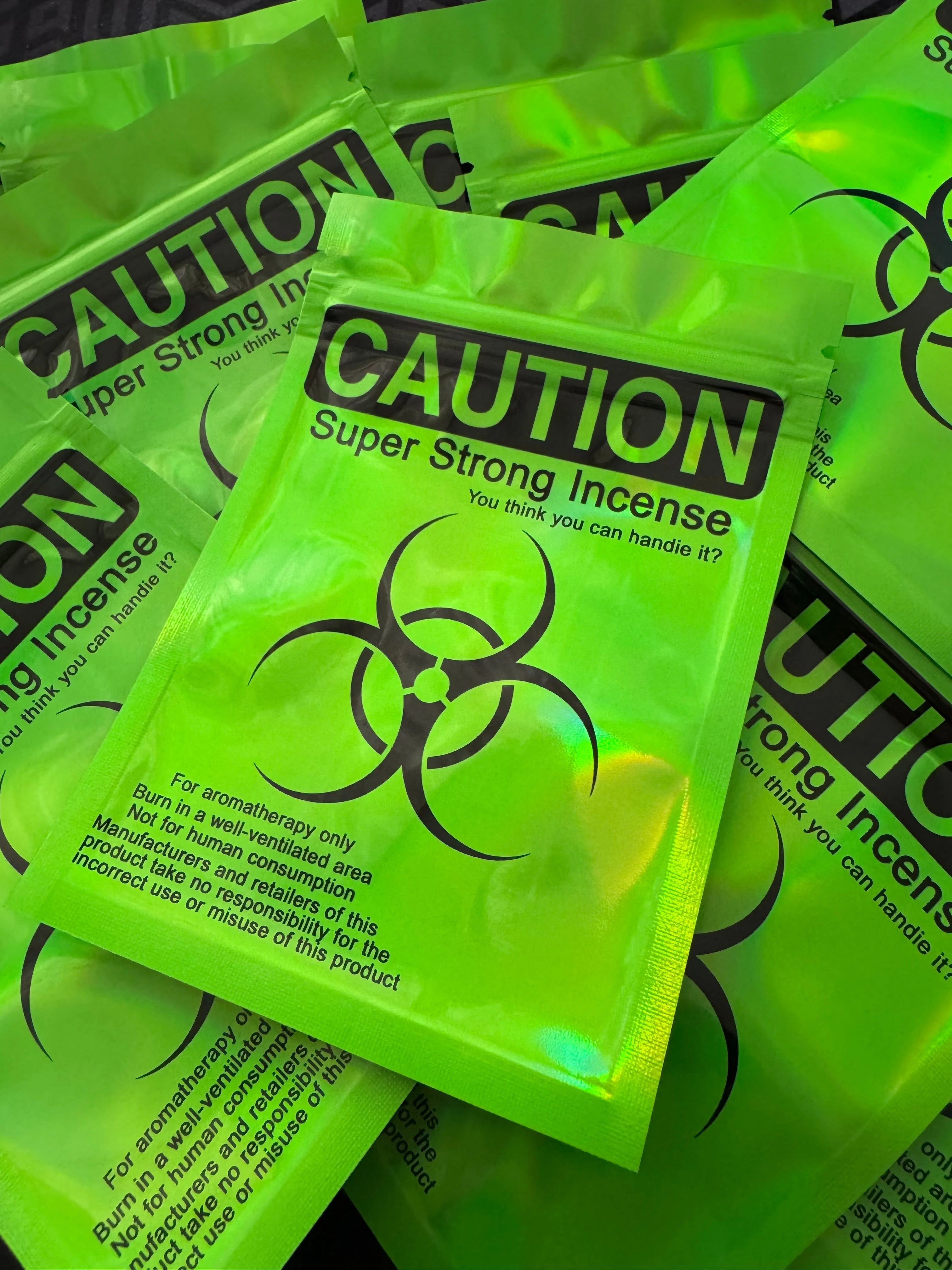 10er Pack Zip-Beutel „Caution – Super Strong Incense“ - from DieBallerei