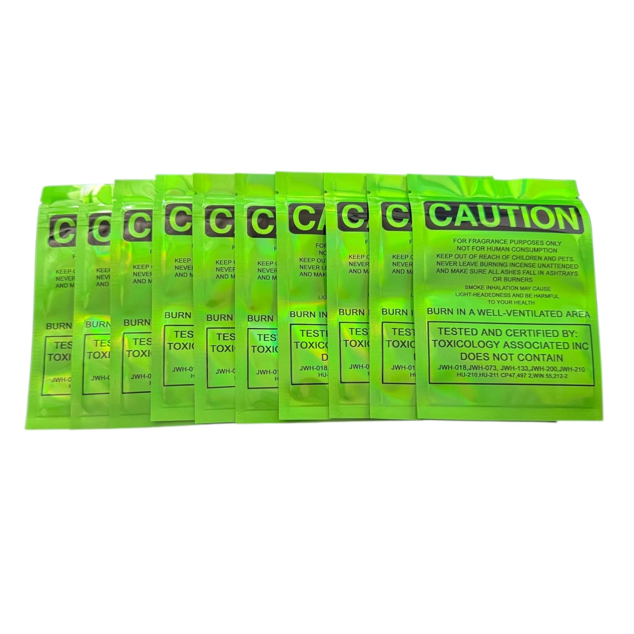 10er Pack Zip-Beutel „Caution – Super Strong Incense“ - from DieBallerei