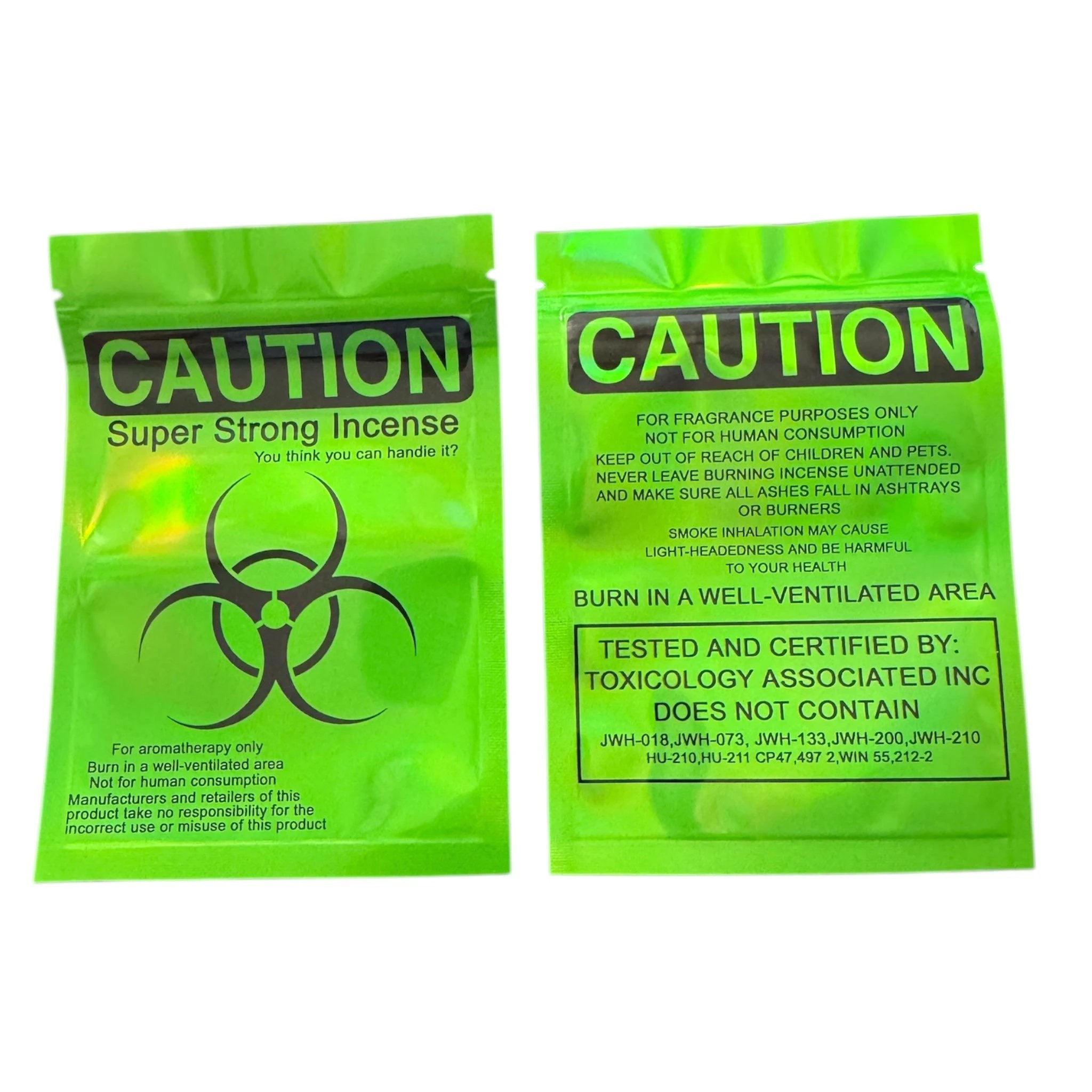 10er Pack Zip-Beutel „Caution – Super Strong Incense“ - from DieBallerei