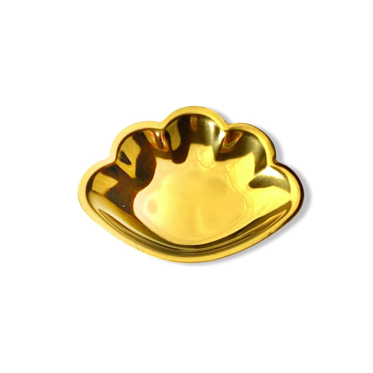 Goldene Muschel-Ziehunterlage aus Metall – Edles Design & Praktische Größe - from DieBallerei