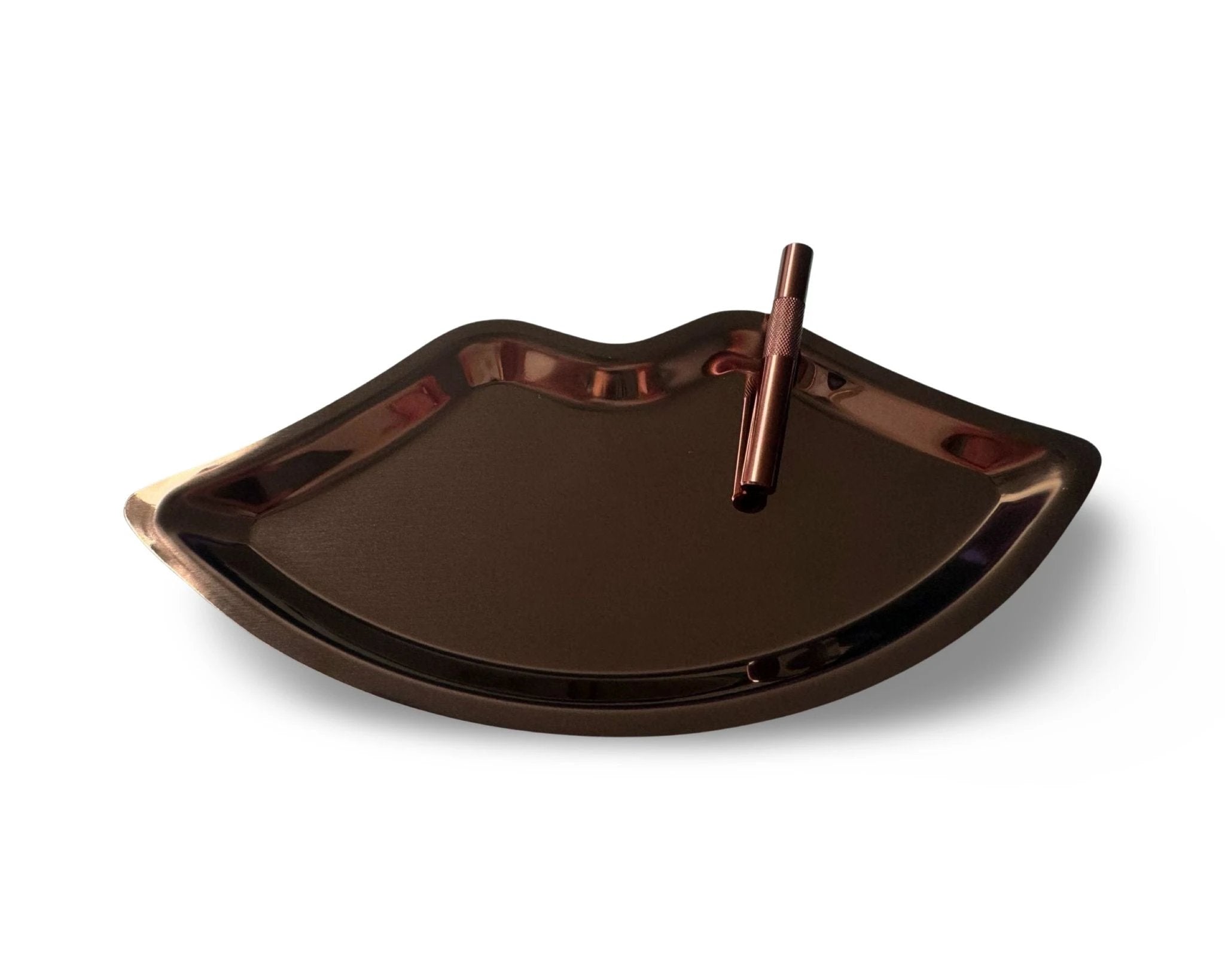 Set „Bronze Smile“ – Metall Zieh-Unterlage in Lippenform + Röhrchen - from DieBallerei