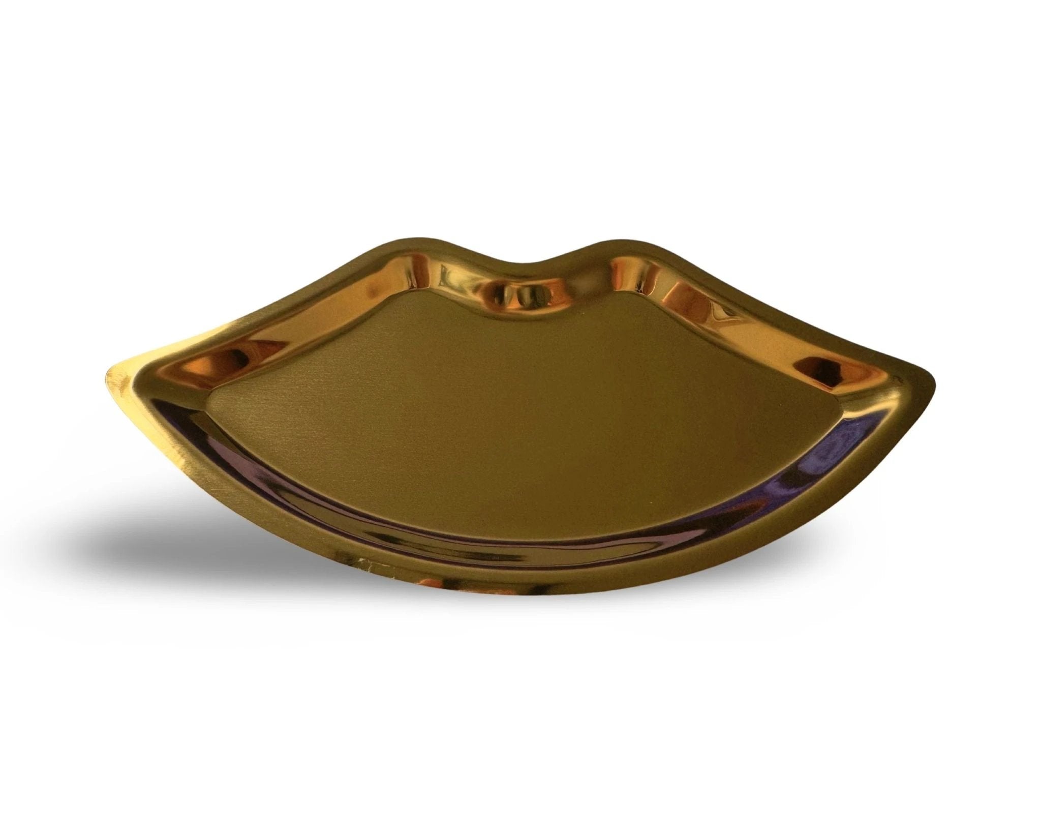 Set „Gold Smile“ – Metall Zieh-Unterlage in Lippenform + Röhrchen - from DieBallerei