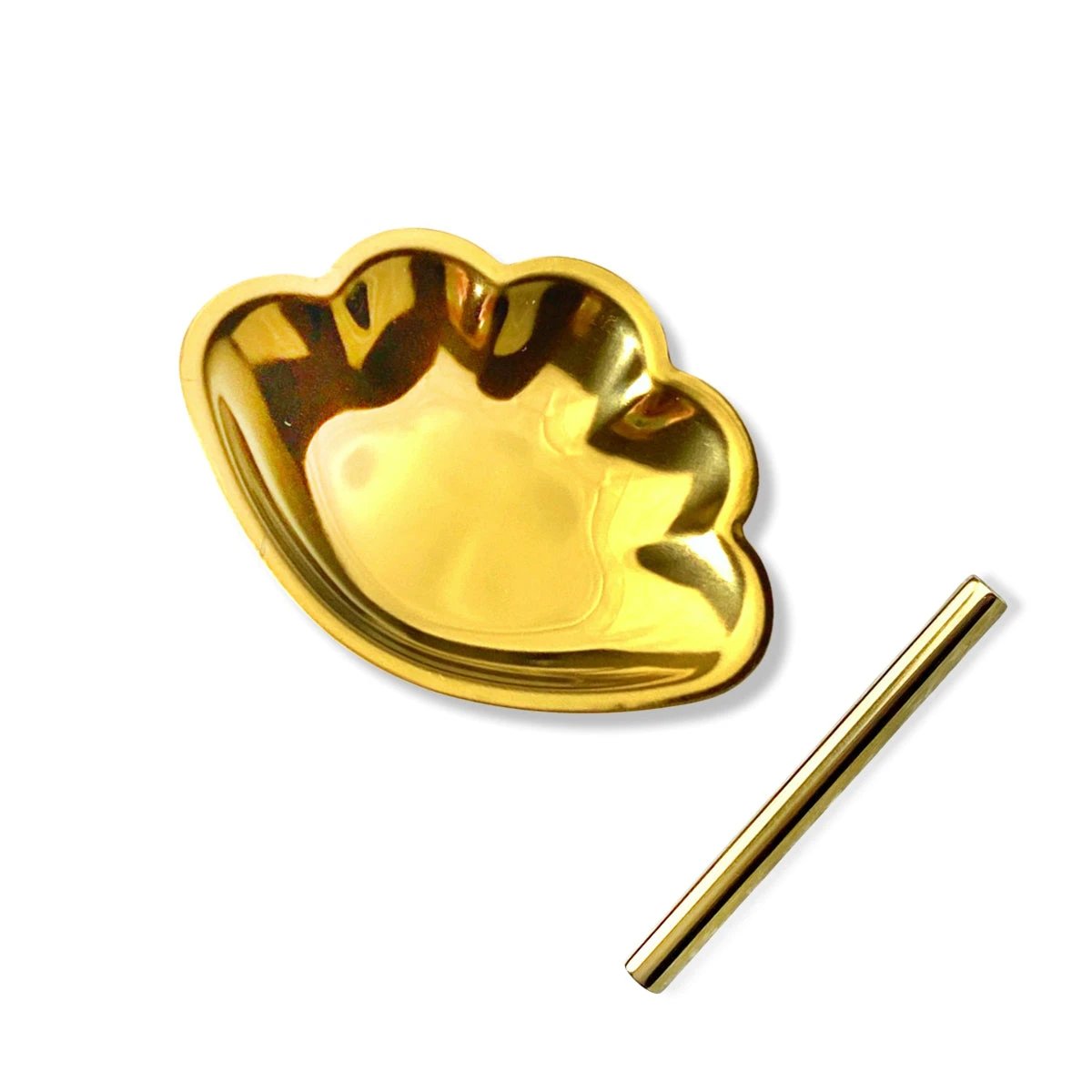 Goldene Muschel-Ziehunterlage aus Metall – Edles Design & Praktische Größe - from DieBallerei