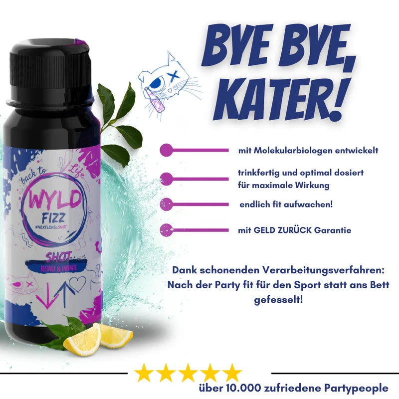 WYLD FIZZ ENERGY – Back to Life Shot (2er-Set) Party Recovery - from DieBallerei