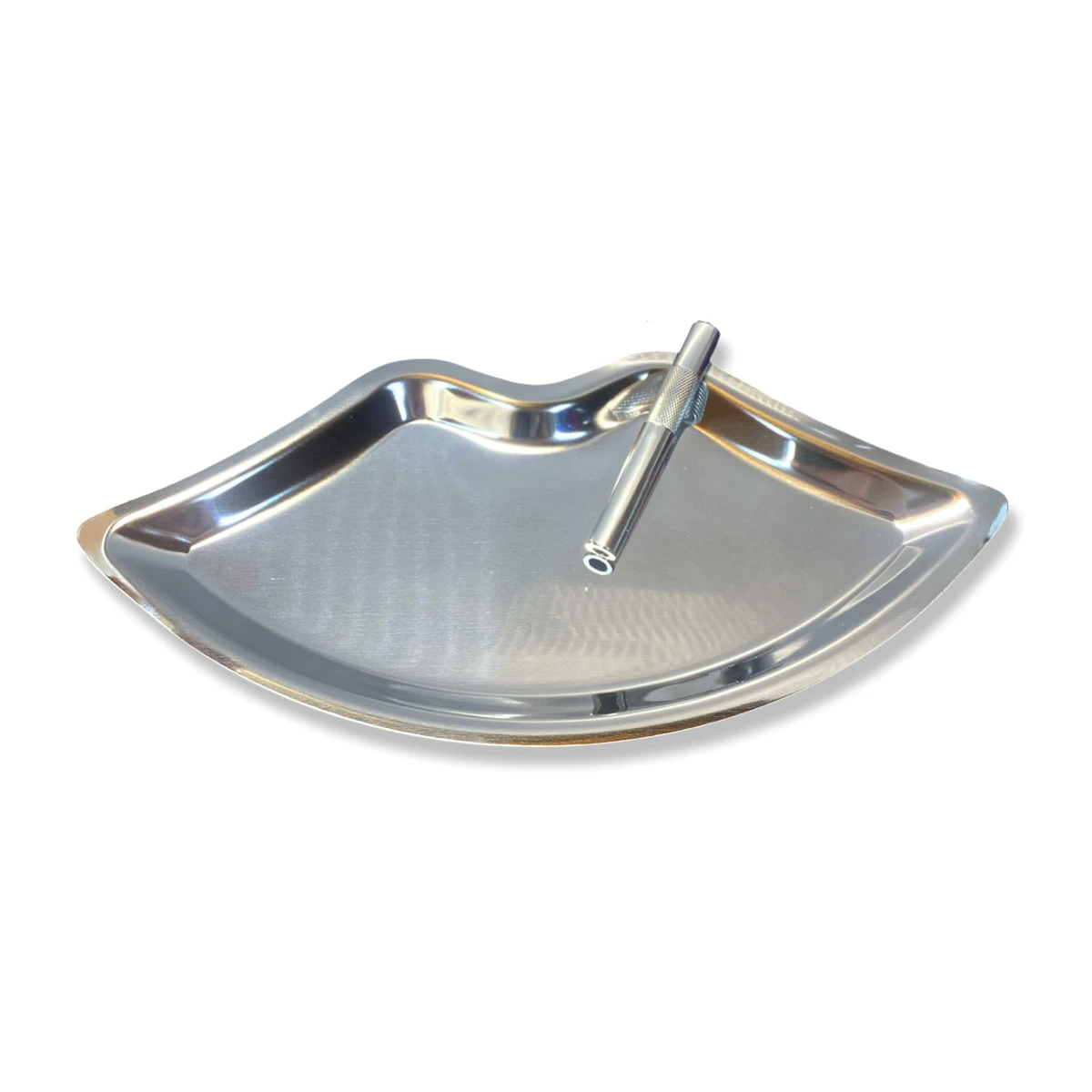 Set „Silber Smile“ – Metall Zieh-Unterlage in Lippenform + Röhrchen - from DieBallerei