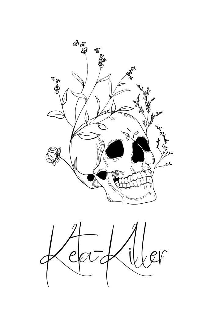 Hack-Karte „Keta-Killer“ – Weiß. Schwarz. Totenkopf. - from DieBallerei