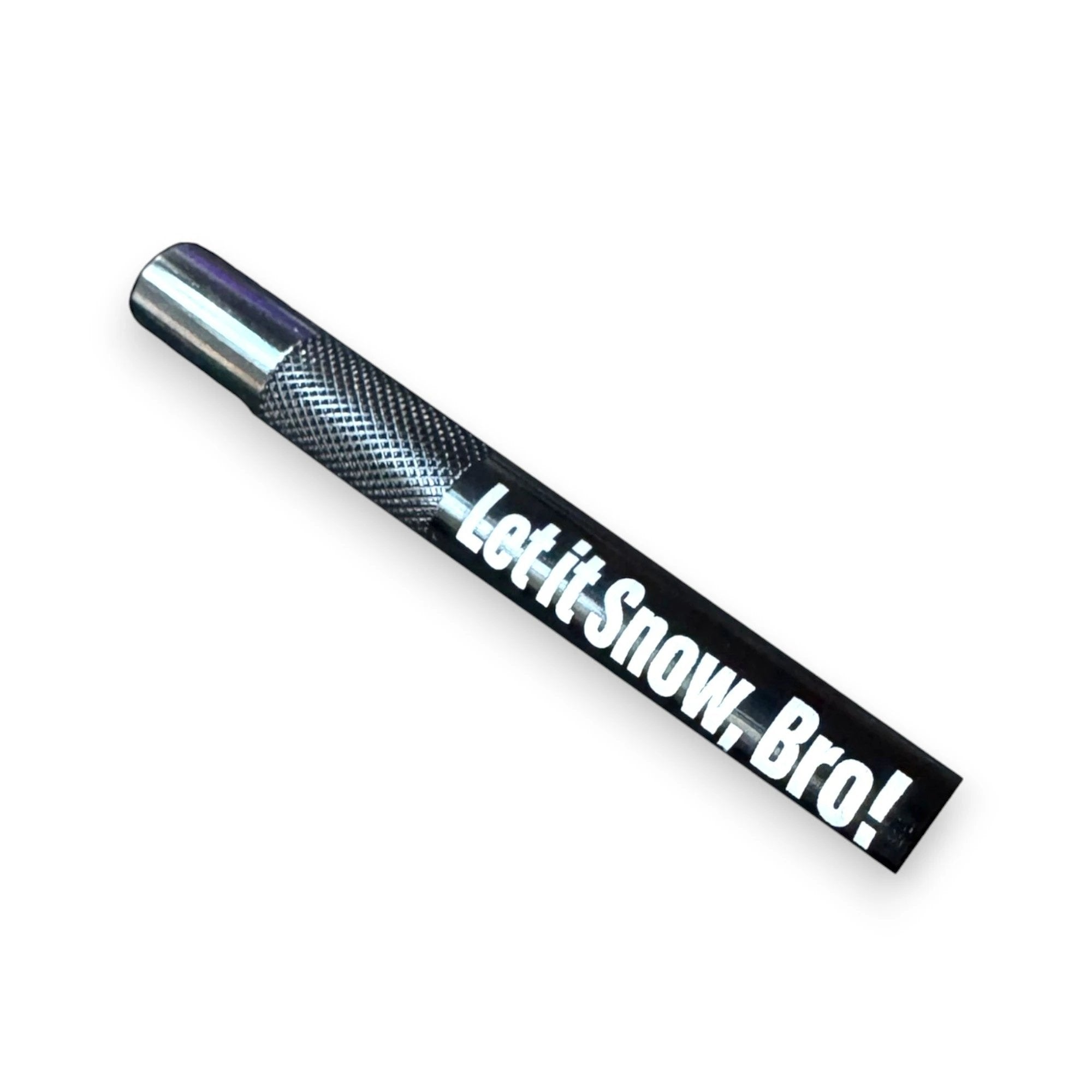 Alu-Röhrchen in Schwarz „Let it Snow, Bro!“ – Stylisch, stabil, bereit - from DieBallerei