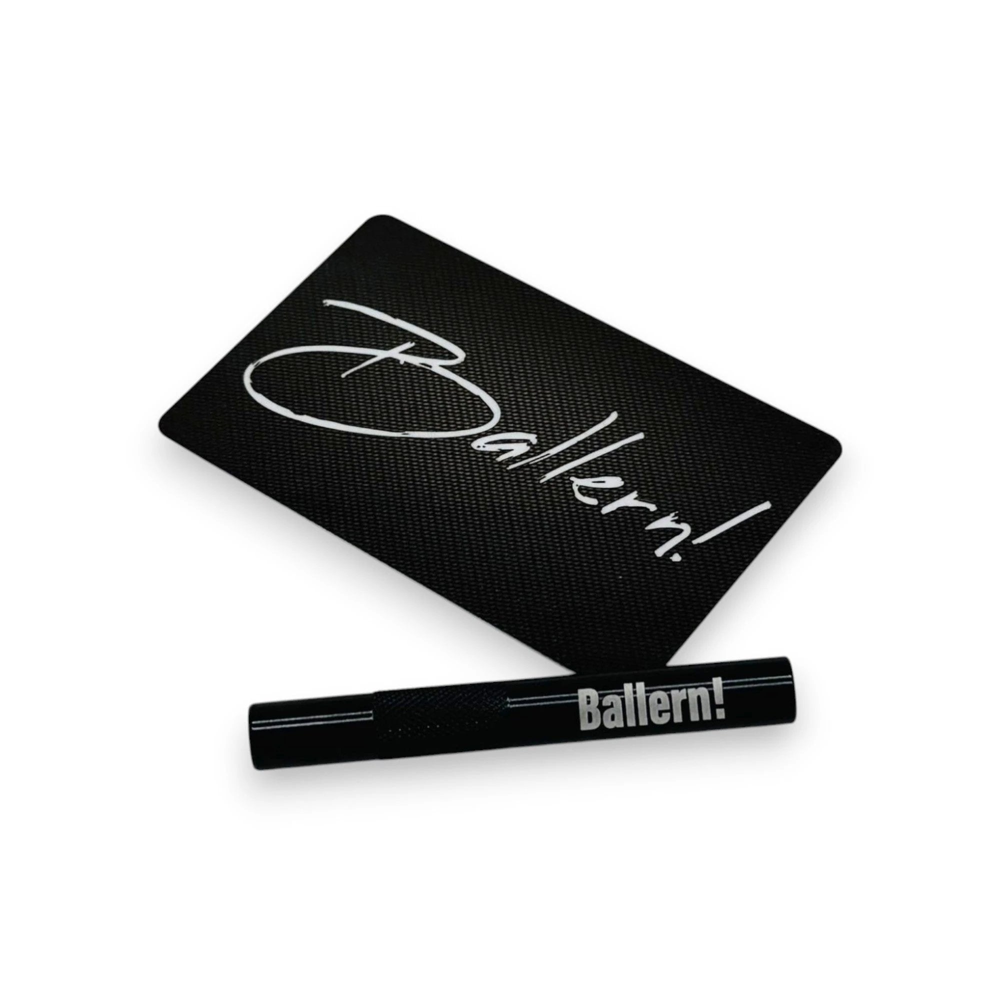 Röhrchen-Set „Ballern!“ – Alu-Röhrchen mit Gravur & Hack-Karte - from DieBallerei