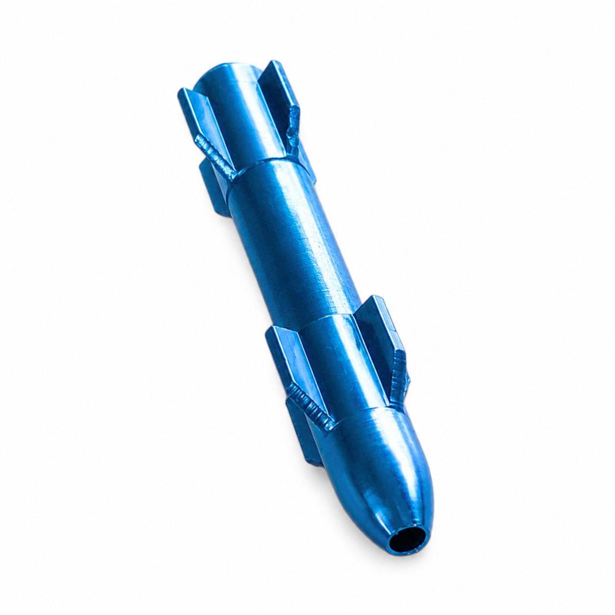 Aluminium-Ziehröhrchen (77mm) in Raketen-Optik – Stabil & Modern Tuerkis
