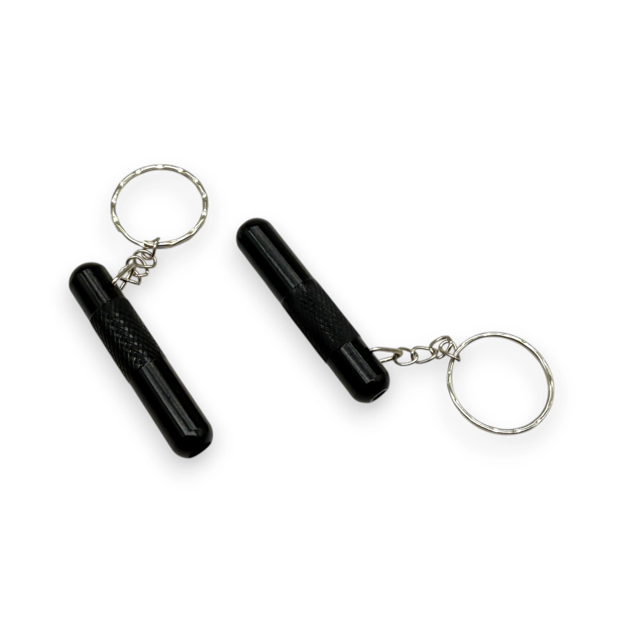 Aluminium-Ziehröhrchen mit Schlüsselanhänger (50mm, Schwarz) – Kompakt & Praktisch - from DieBallerei