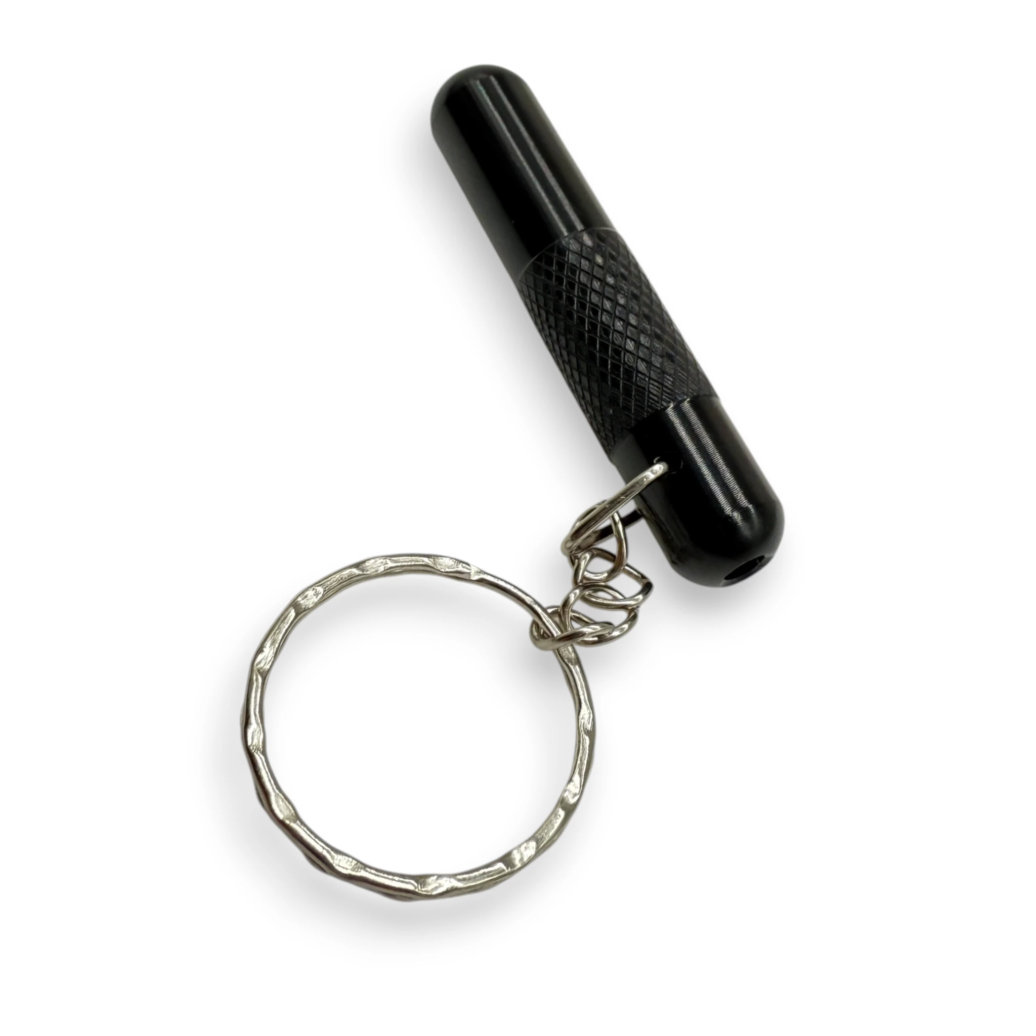 Aluminium-Ziehröhrchen mit Schlüsselanhänger (50mm, Schwarz) – Kompakt & Praktisch - from DieBallerei