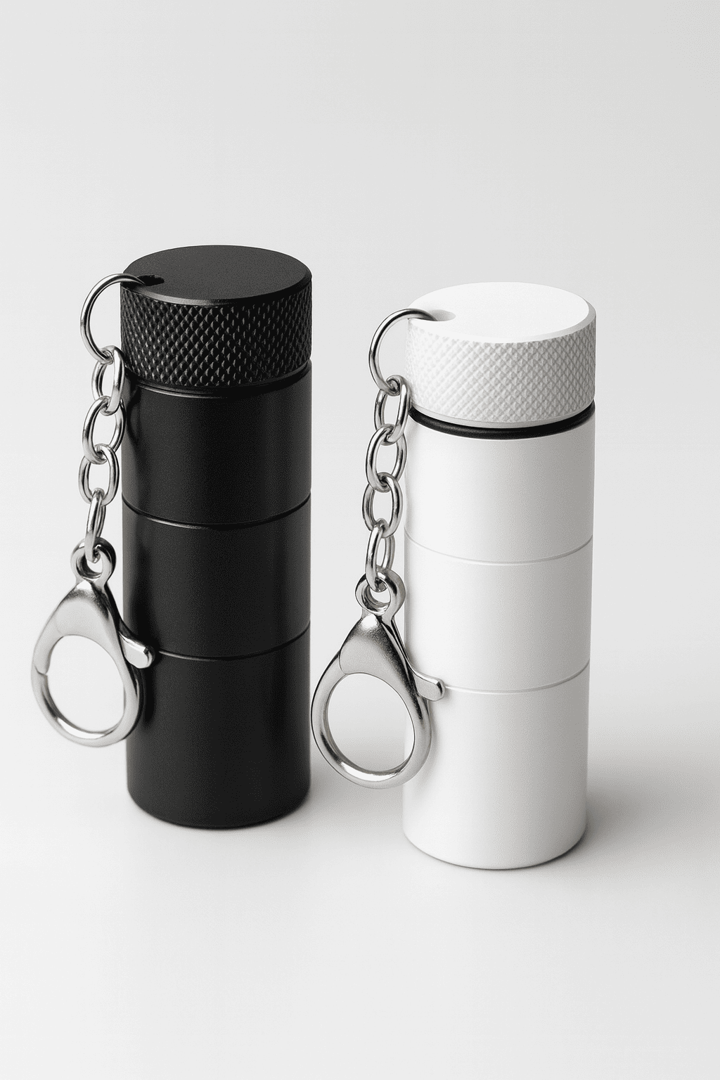 🖤 Aluminum telescopic spoon in keychain format - black