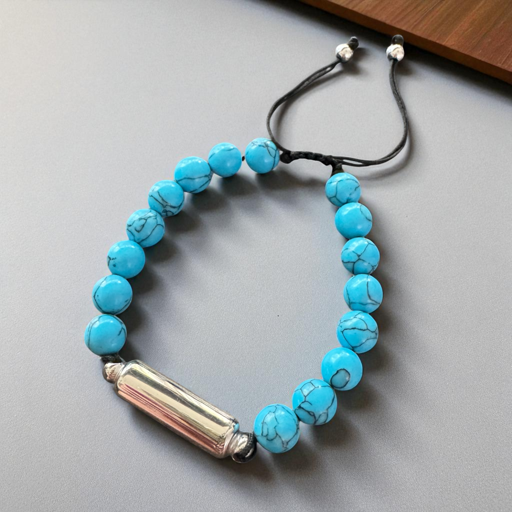 Armband TURQUOISE SECRET – mit Versteck und füllbarer Kapsel Stil