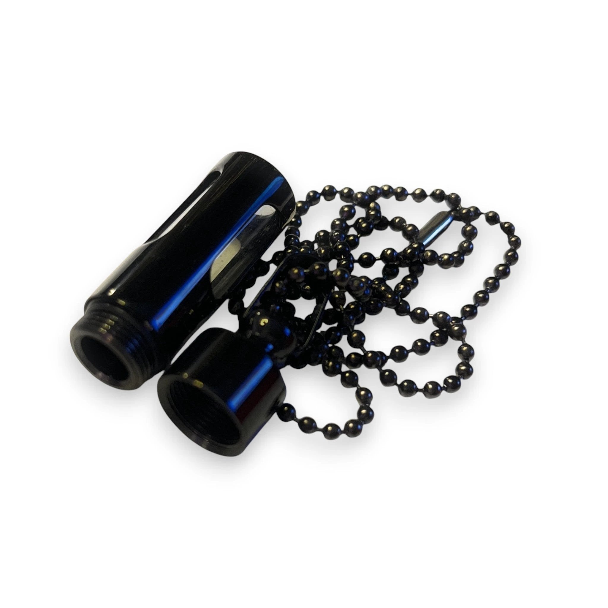 Edle Halskette mit verschließbarer Pillenbox – Schwarz Transparent - from DieBallerei