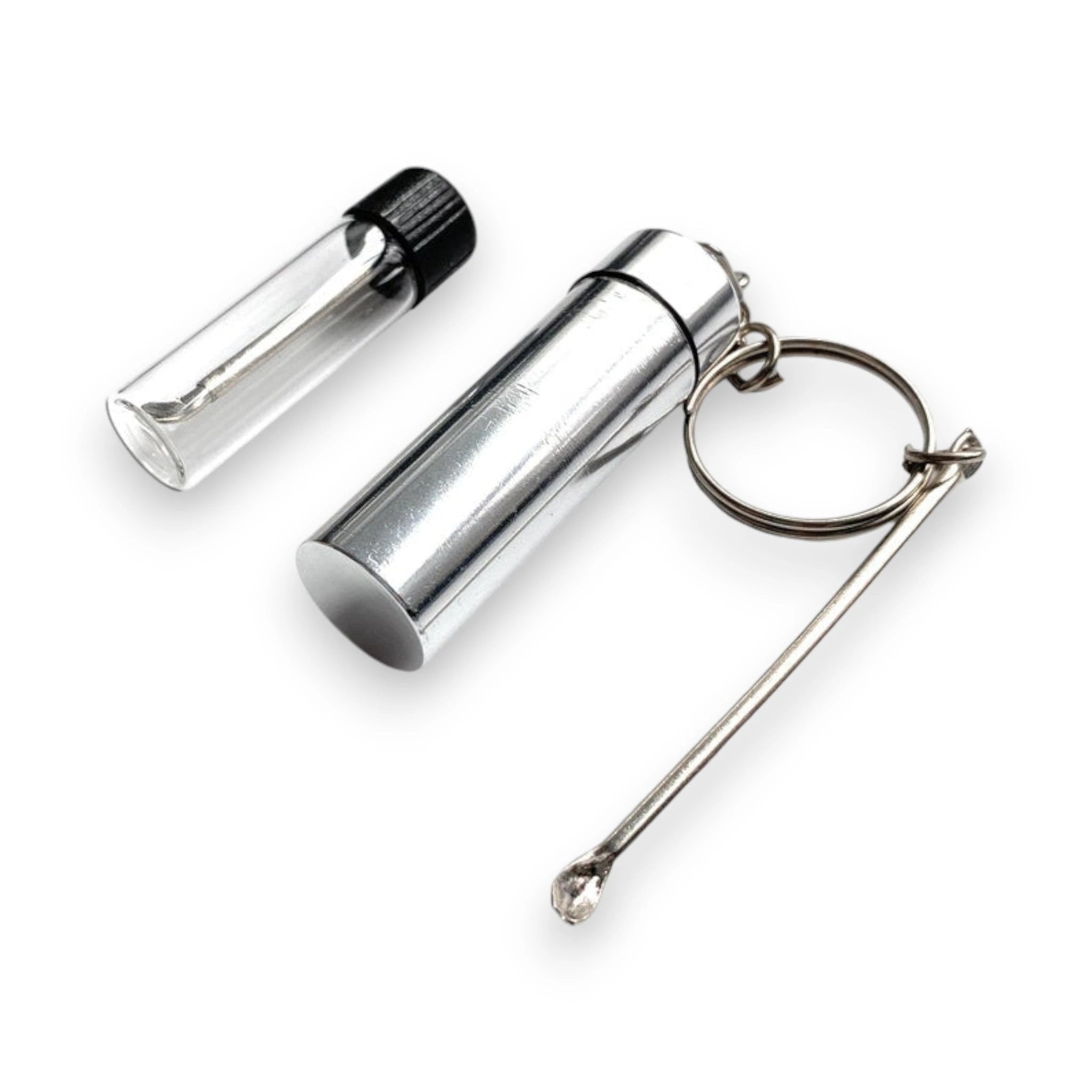 Baller-Fläschchen mit Teleskoplöffel + Aufbewahrungsbox mit Anhänger und Löffel - from DieBallerei