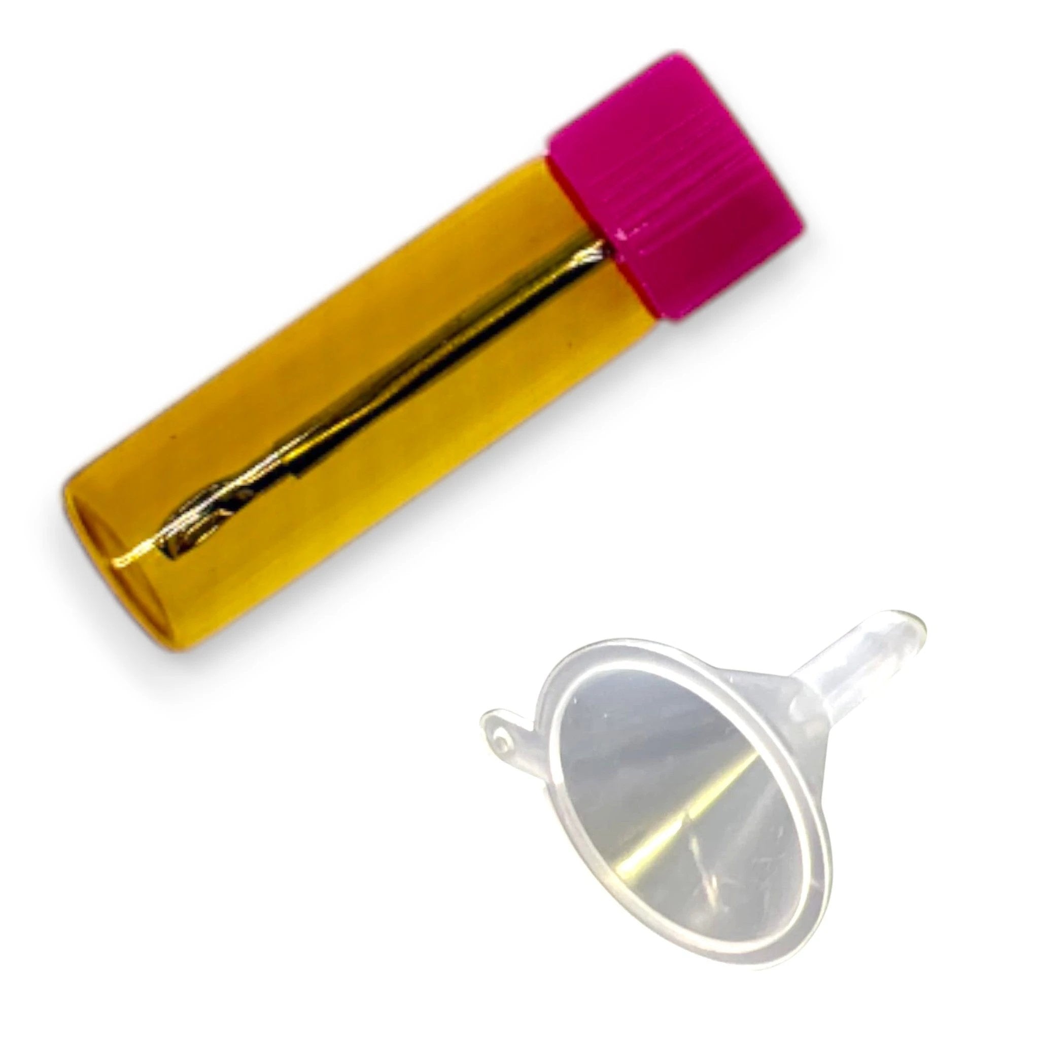 Baller-Fläschchen mit Teleskoplöffel & Mini-Trichter – Braun / Pink - from DieBallerei