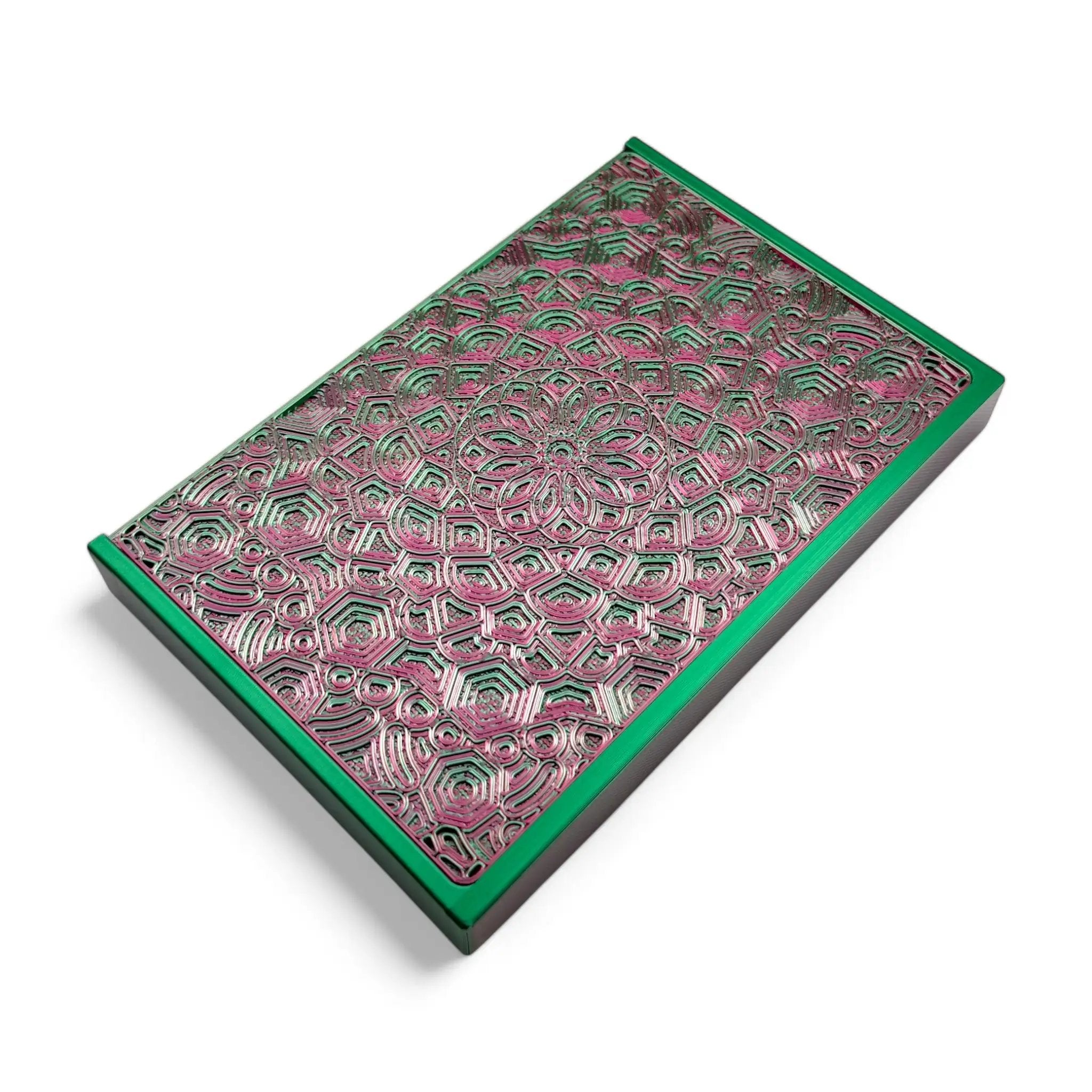 Baller-Box XL Everlasting Fractals inkl. integriertem Spiegel, 2x Röhrchen und Hack-Karten Rot / Grün - from DieBallerei