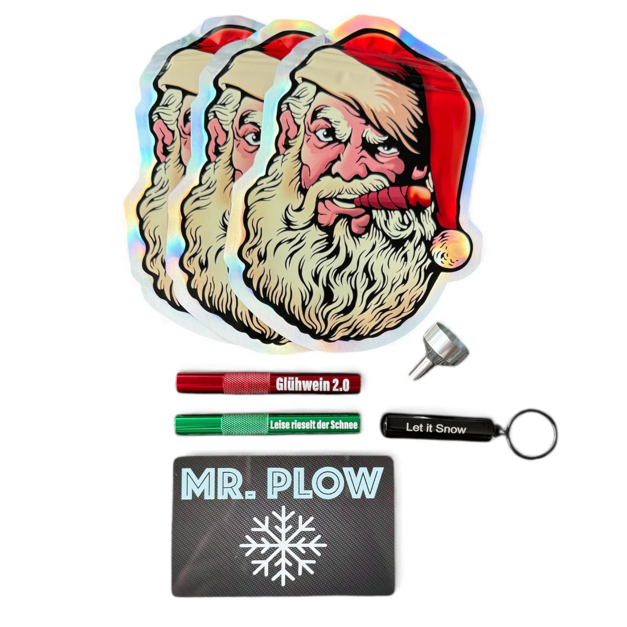 Ballerei Weihnachts-/Winter-Set – Röhrchen, Hack-Karte, Zip-Beutel & Mini-Trichter