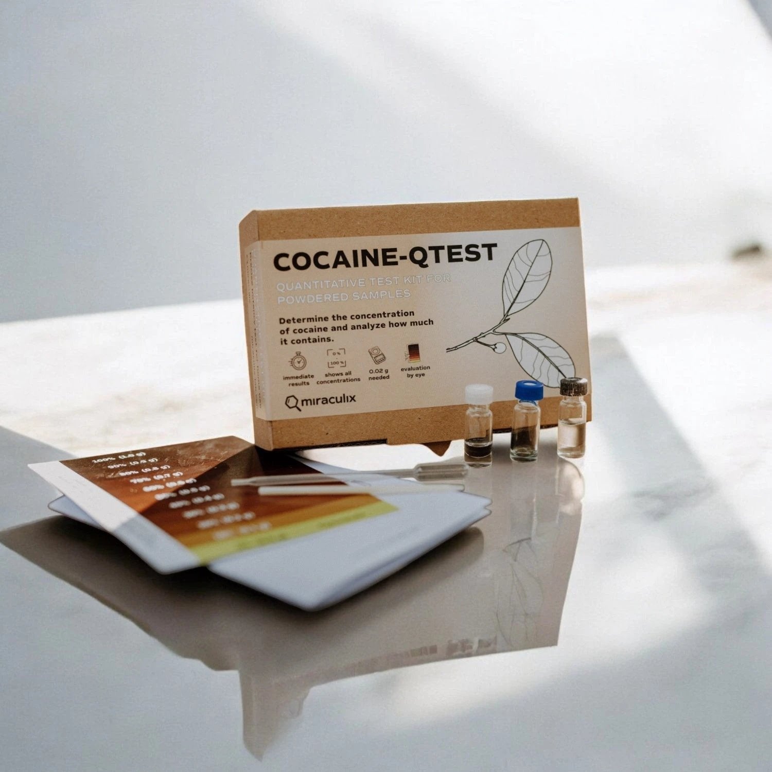 COCAINE QTEST Kokain Potency Test Kit – Schnelle & präzise Analyse von Miraculix - from DieBallerei