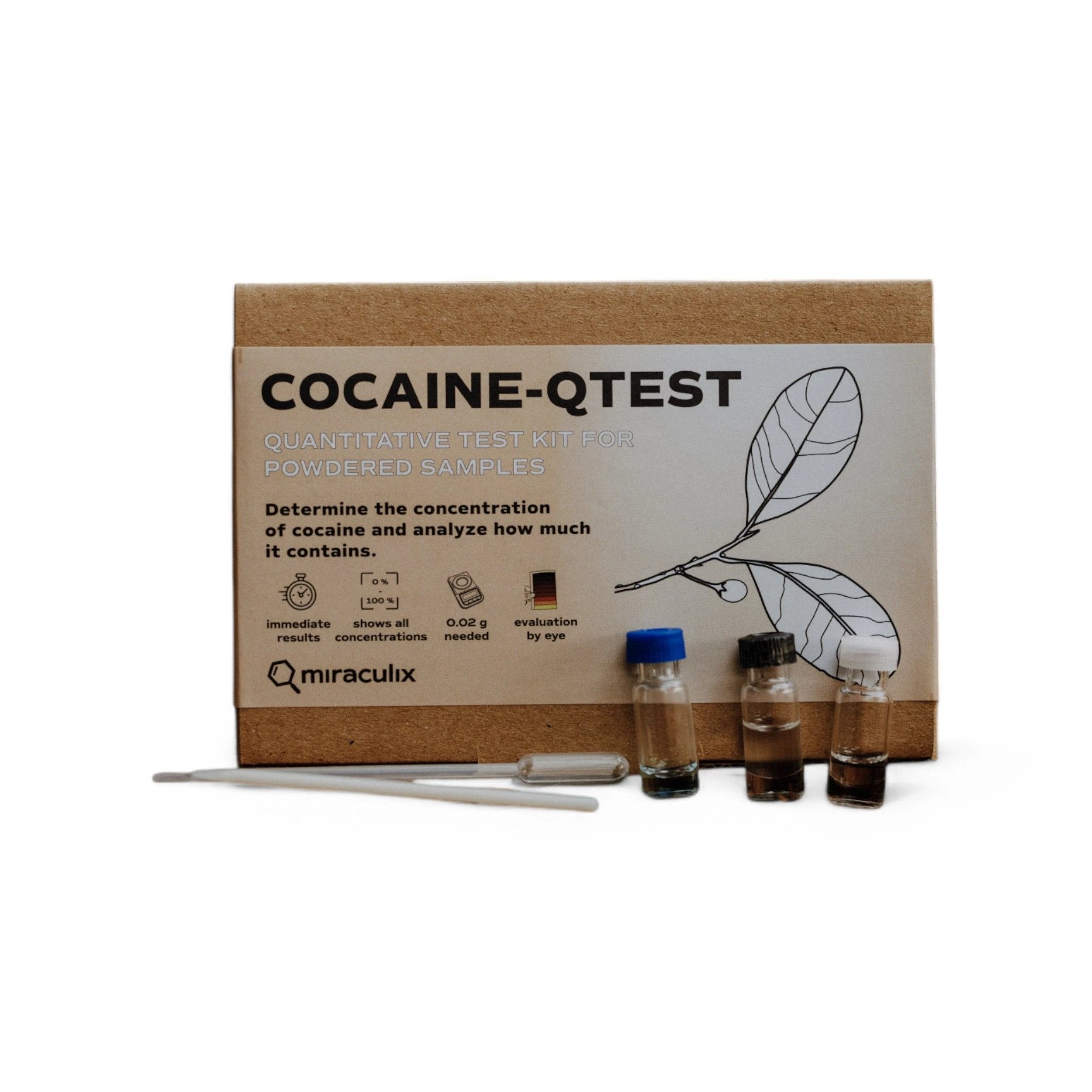 COCAINE QTEST Kokain Potency Test Kit – Schnelle & präzise Analyse von Miraculix - from DieBallerei