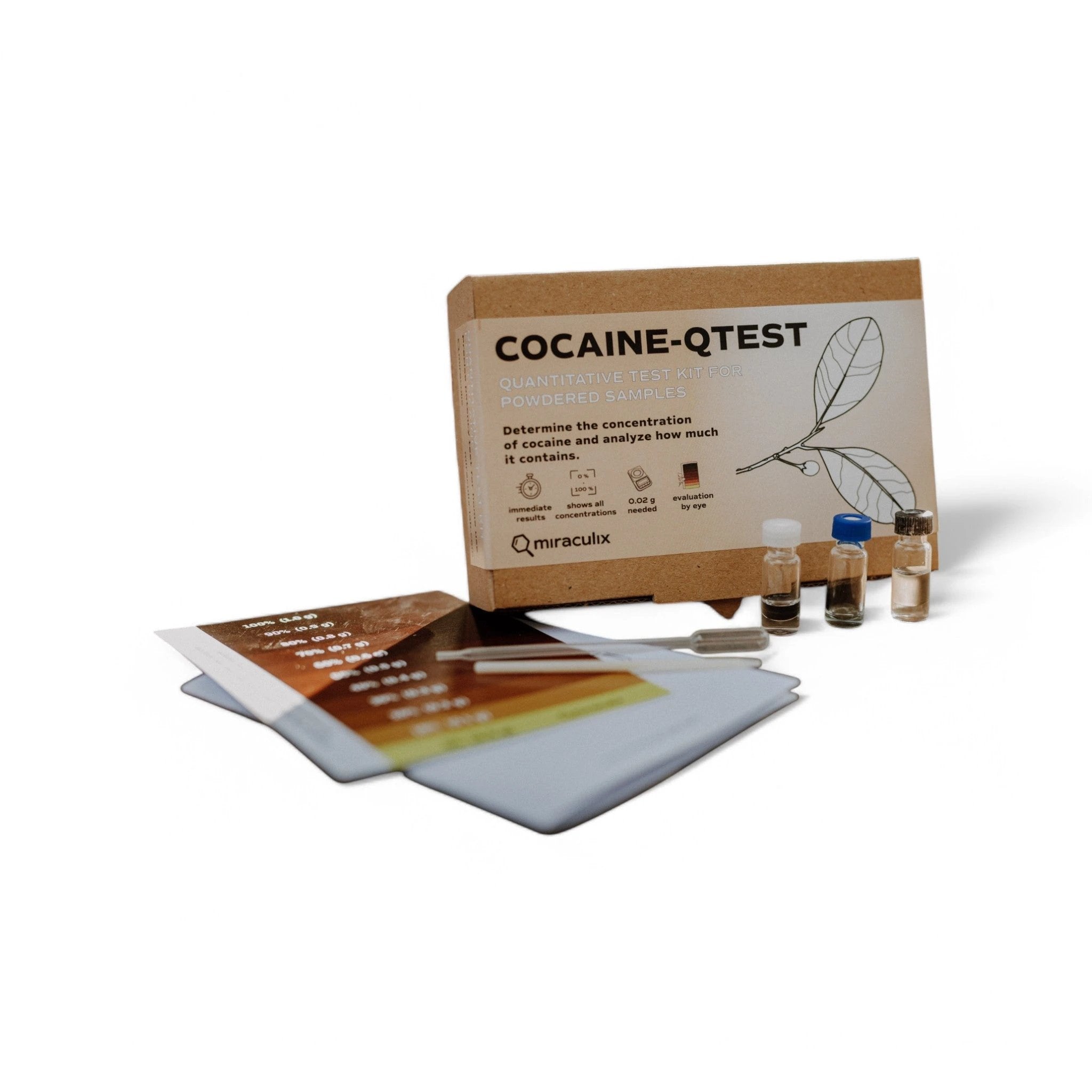 COCAINE QTEST Kokain Potency Test Kit – Schnelle & präzise Analyse von Miraculix - from DieBallerei