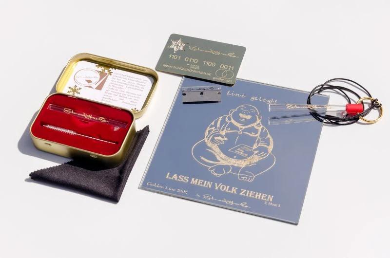 Das SchneeRöhrchen Set – Golden Line Limited Edition ✨ Buddha Edition - from DieBallerei