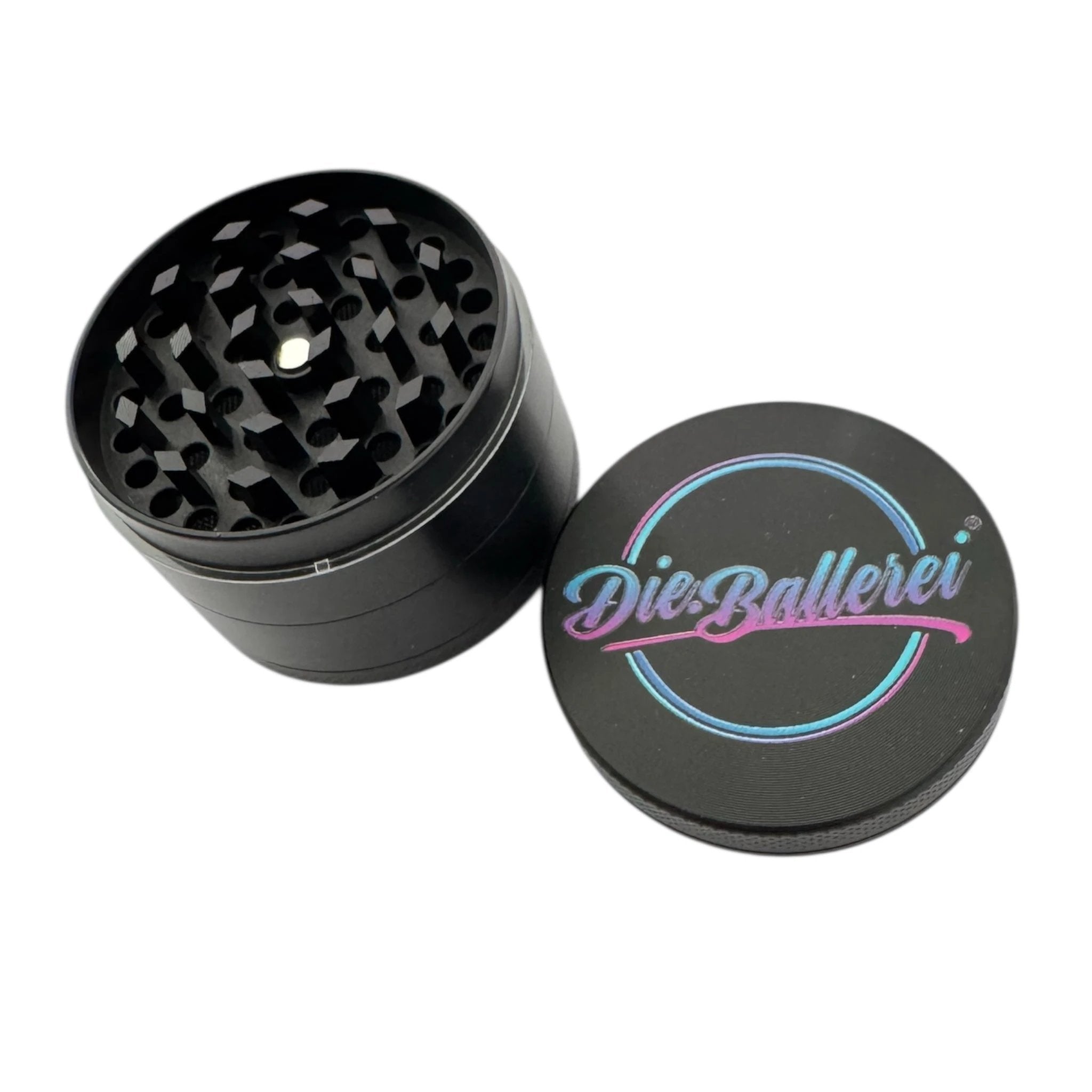 Die.Ballerei Grinder – Kompakt. Stark. Unauffällig. In Schwarz (50 mm) - Grinder from DieBallerei