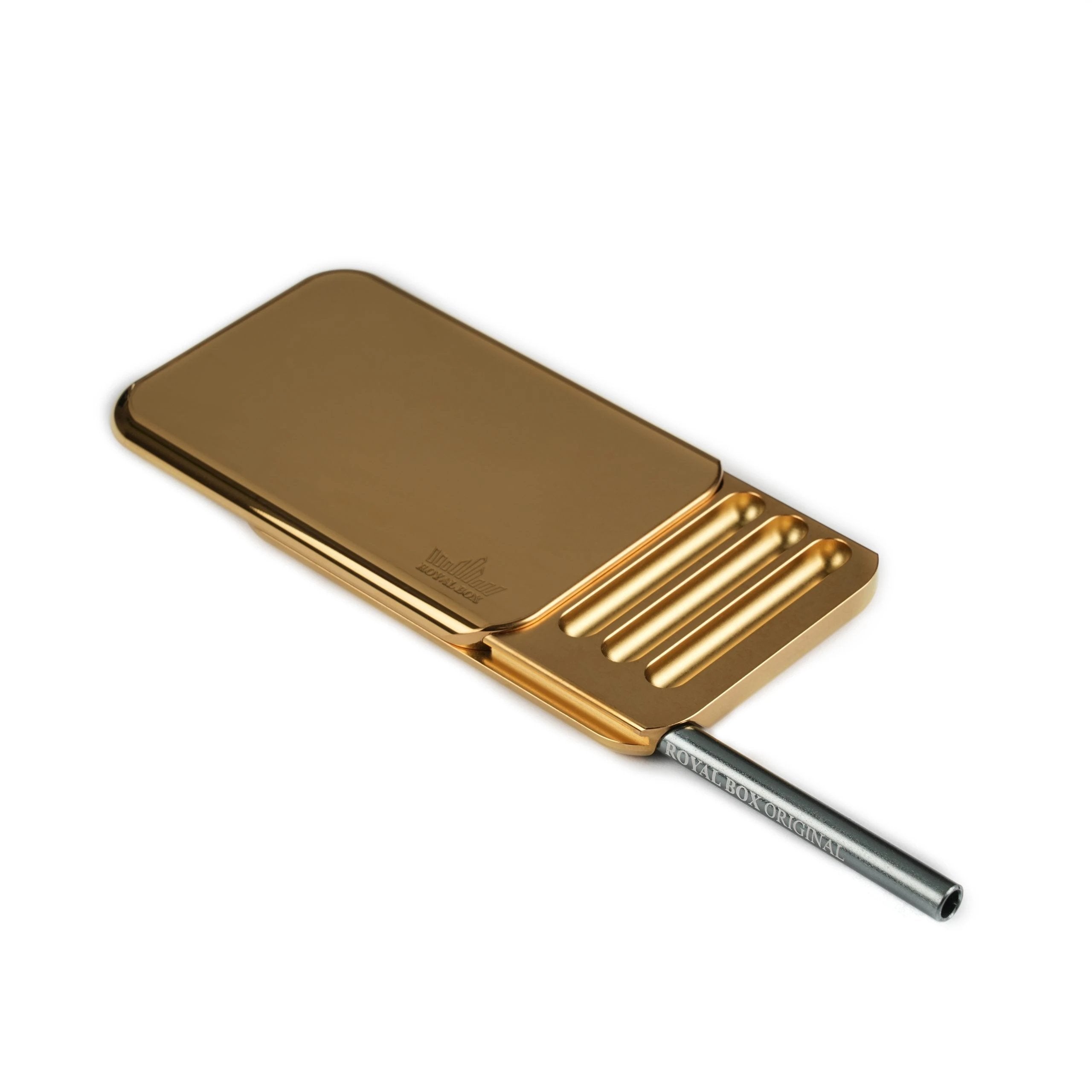 Die B52 Royal Box Anniversary Gold Edition 23,75 Karat Platin Gold Cover – Stilvolle Aufbewahrung in Perfektion inkl. integriertem Röhrchen - from DieBallerei