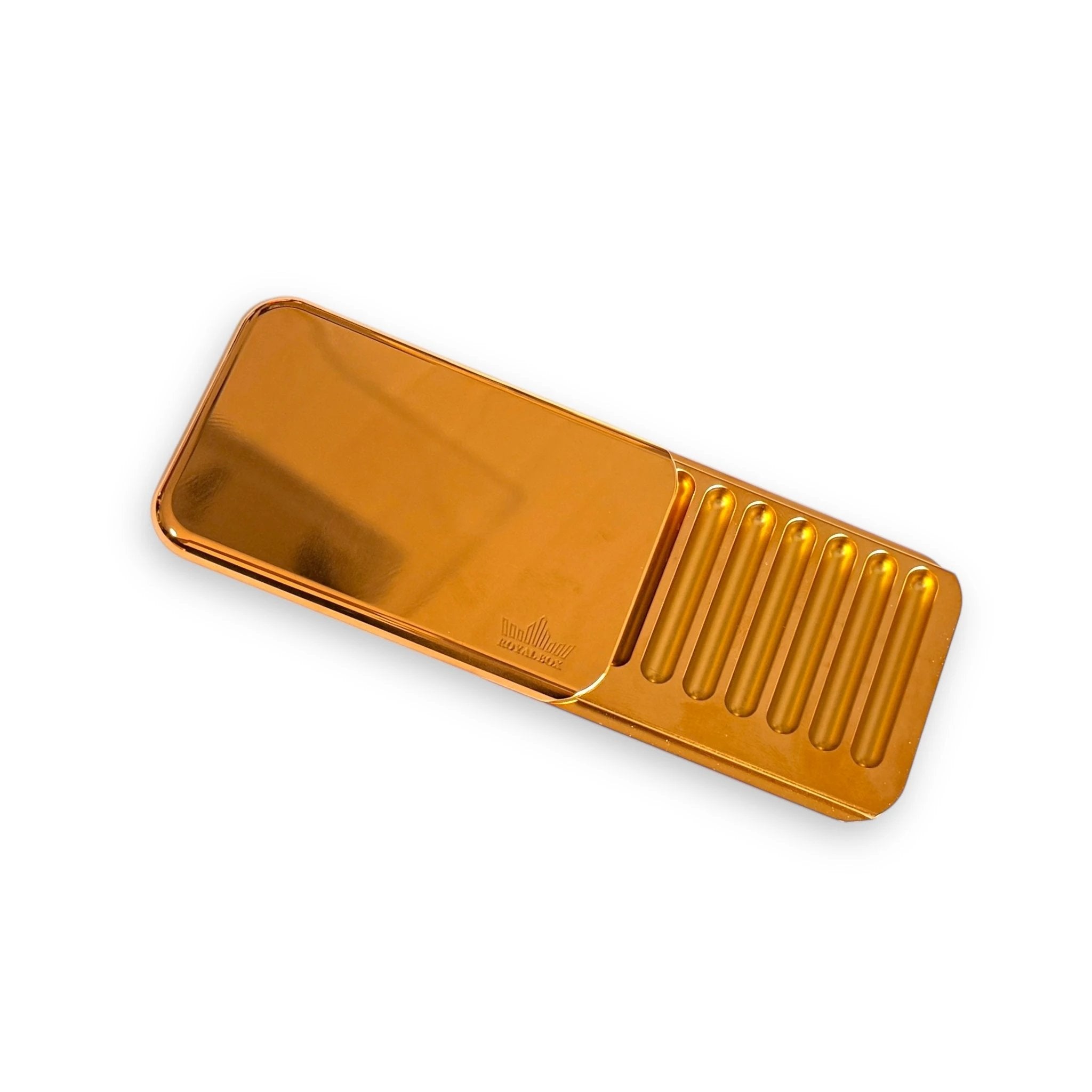 Die B52 Royal Box Anniversary Gold Edition 23,75 Karat Platin Gold Cover – Stilvolle Aufbewahrung in Perfektion inkl. integriertem Röhrchen - from DieBallerei