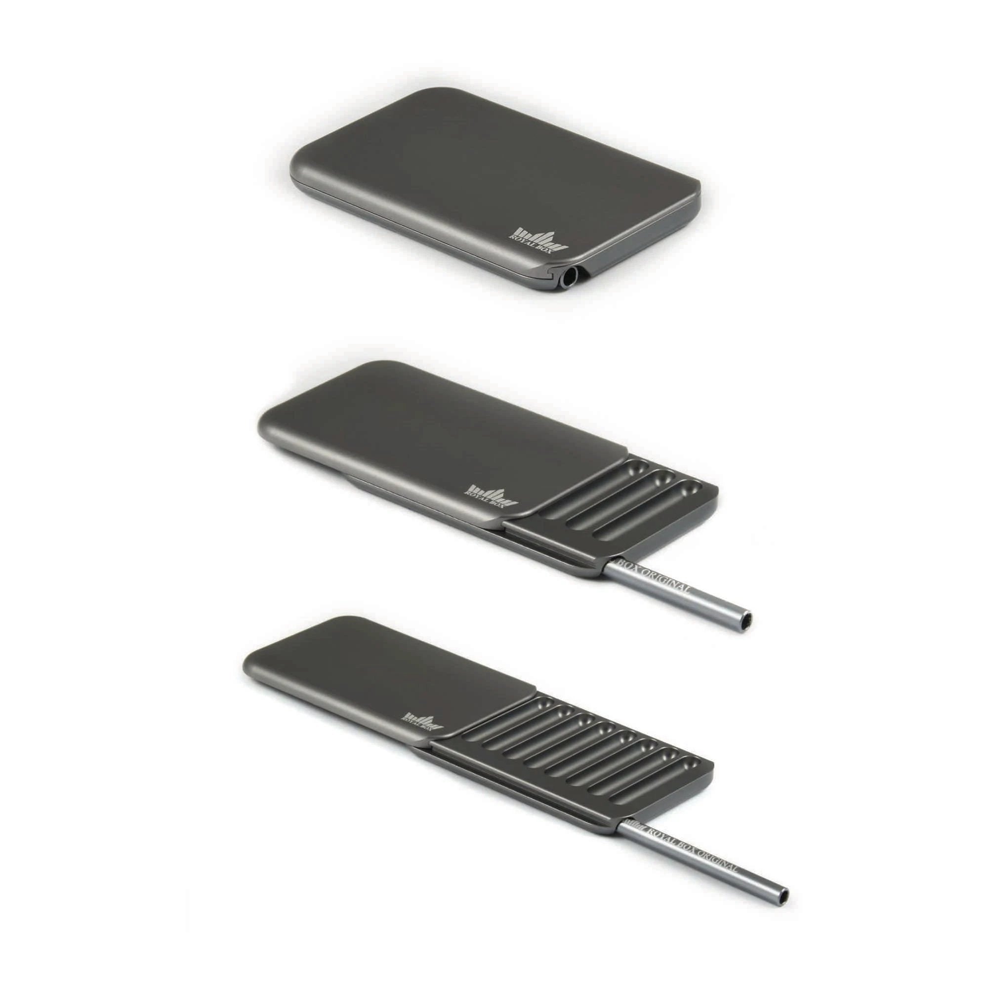 Die B52 Royal Box Dark Titanium – Stilvolle Aufbewahrung in Perfektion inkl. integriertem Röhrchen - from DieBallerei