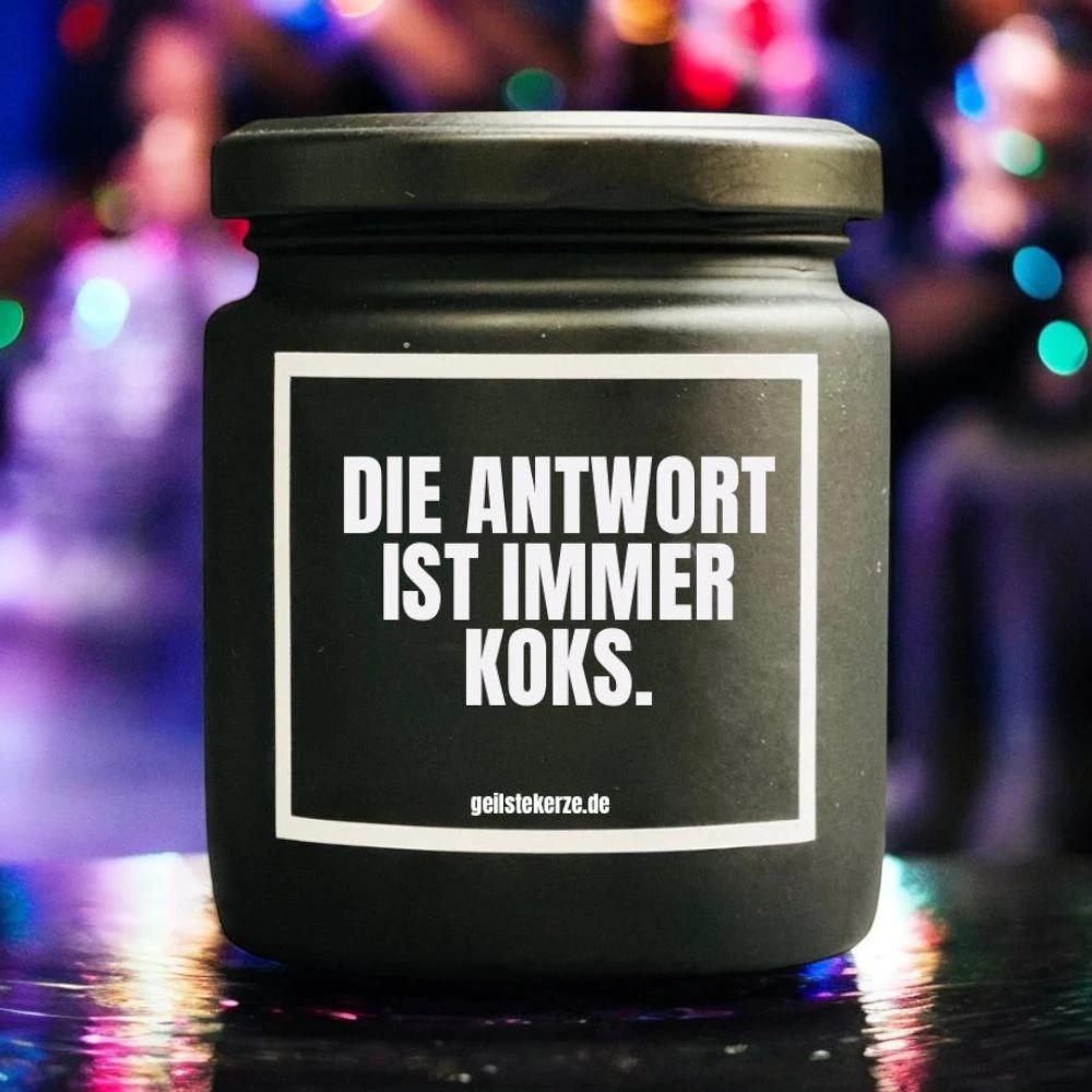 Geilste Kerze – Duftkerze „DIE ANTWORT IST IMMER KOKS“ - from DieBallerei