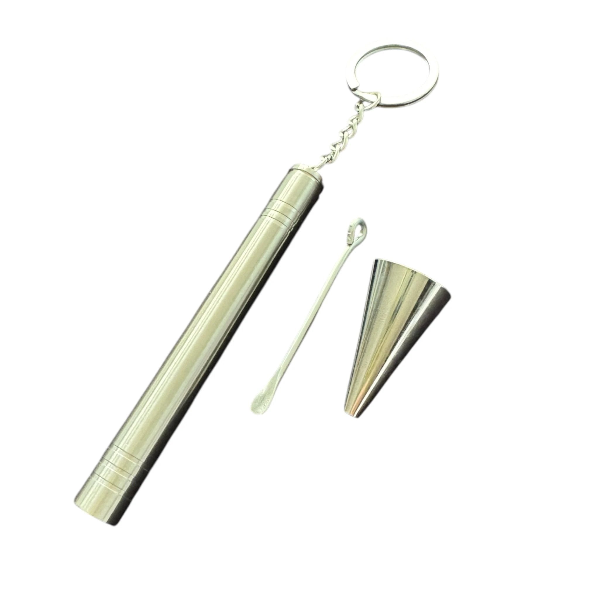 Edelstahl-Schlüsselanhänger Versteck-Set – Silber Slim Edition - Anhänger from DieBallerei