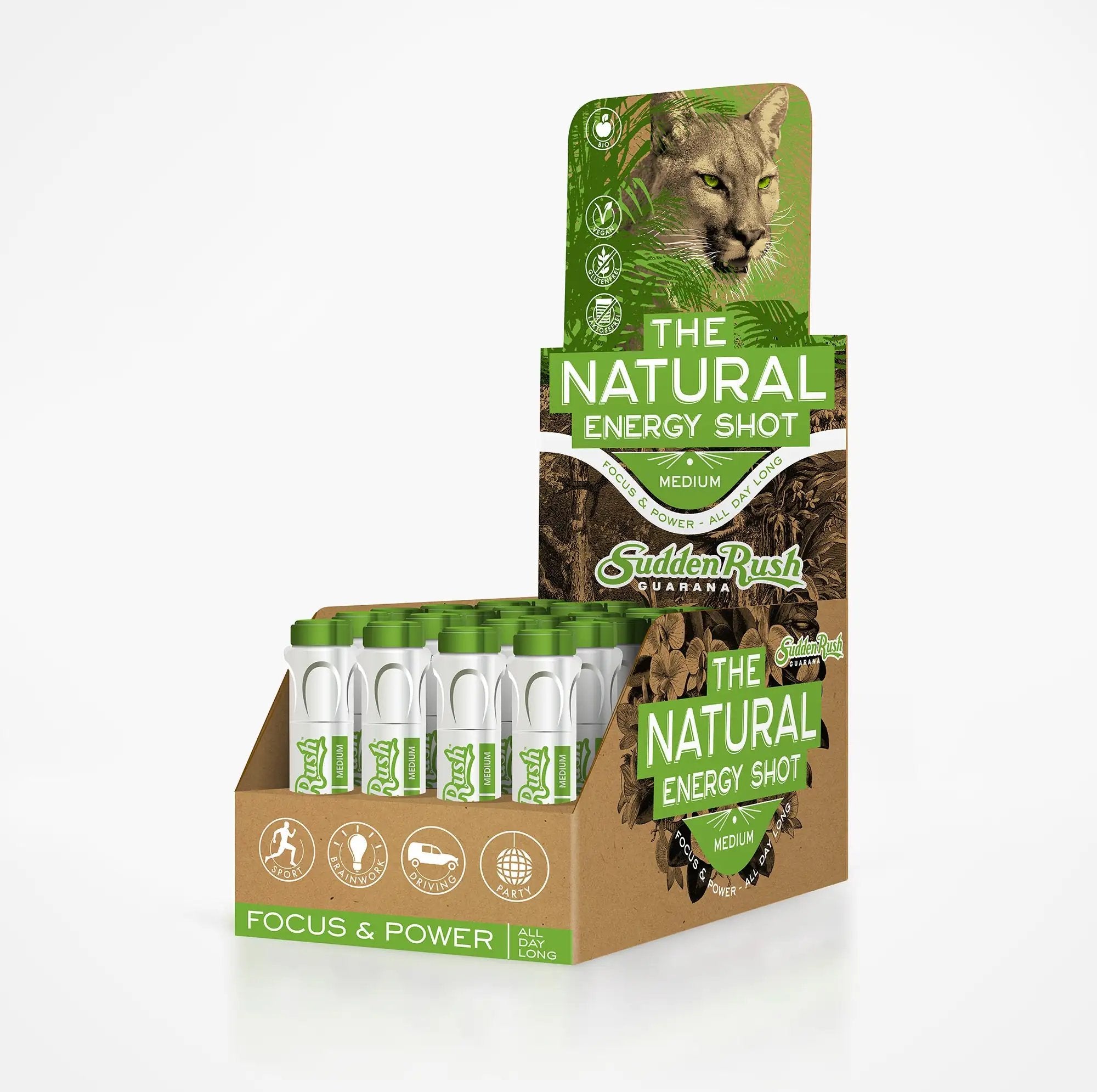 3x SuddenRush Guarana Bio Energy Shot (Medium) - from DieBallerei