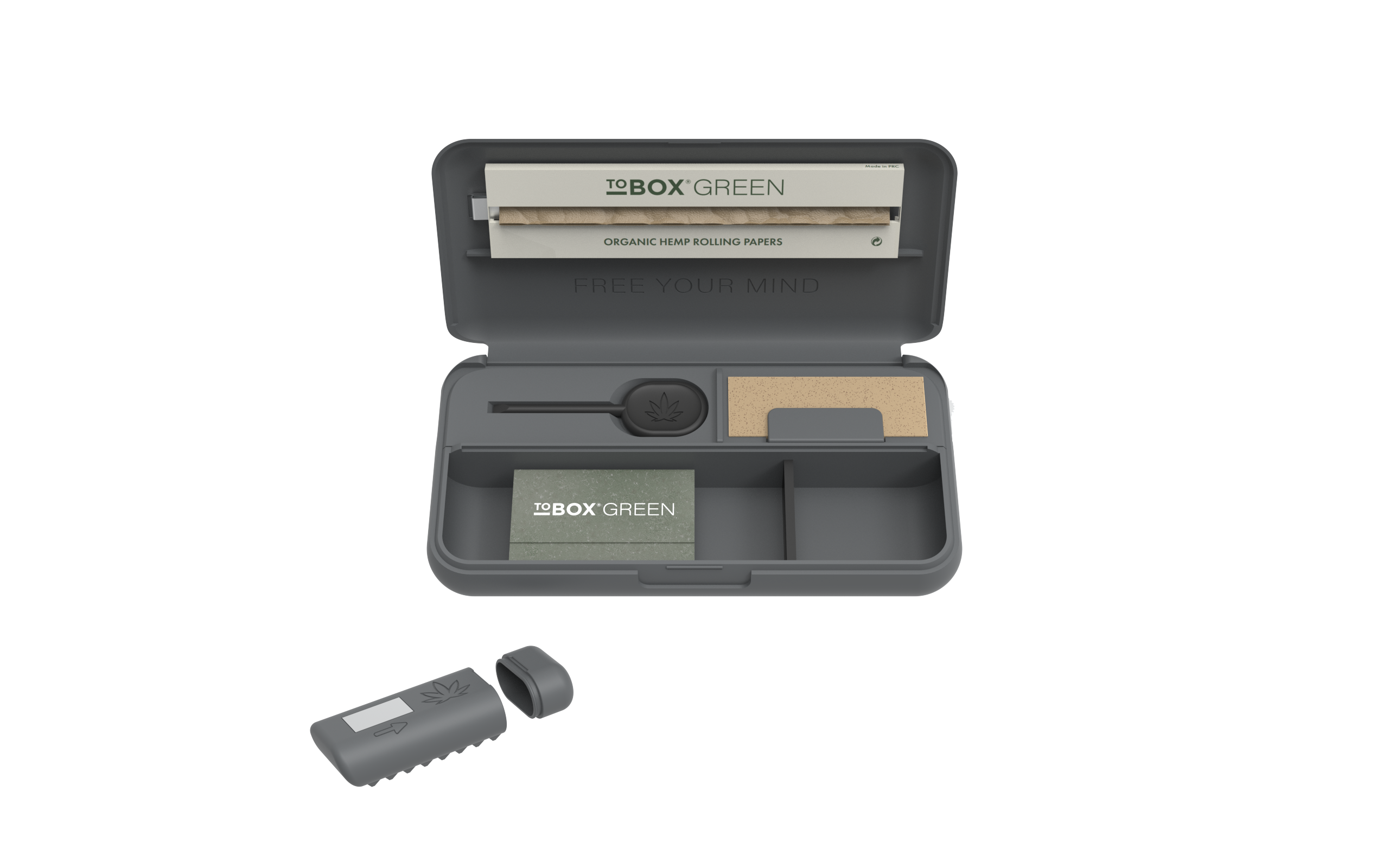 ToBOX GREEN – Die perfekte TO GO-Lösung! Rolling & Grinder in 5 Farben - Schnupftabakdose from DieBallerei