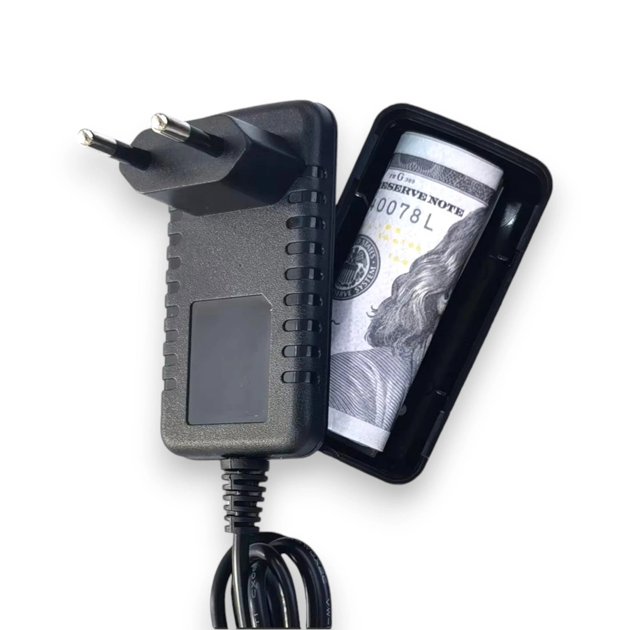 Netzteil / Versteck / Geheimfach - täuschend echt und diskret mit viel Stauraum schwarz - from DieBallerei