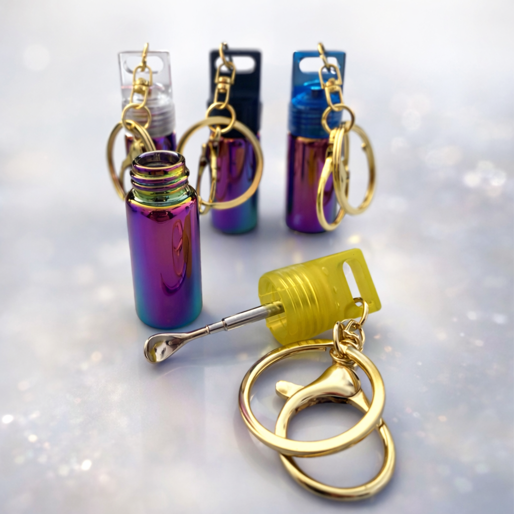 Glas-Anhänger mit Teleskop-Löffel – Rainbow Shiny