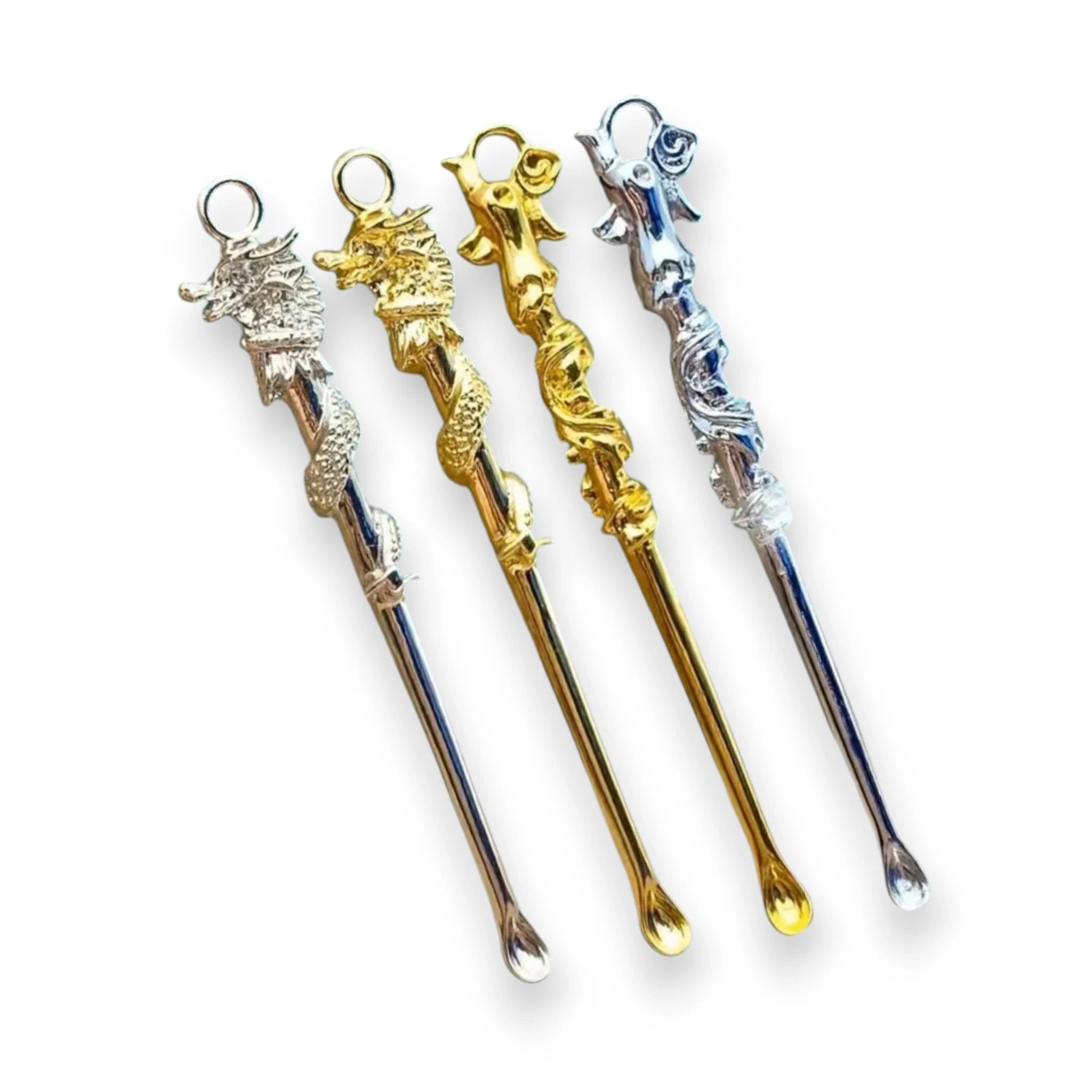 Mini Löffel Drachen & Phönix in Gold oder Silber mit Ring - from DieBallerei