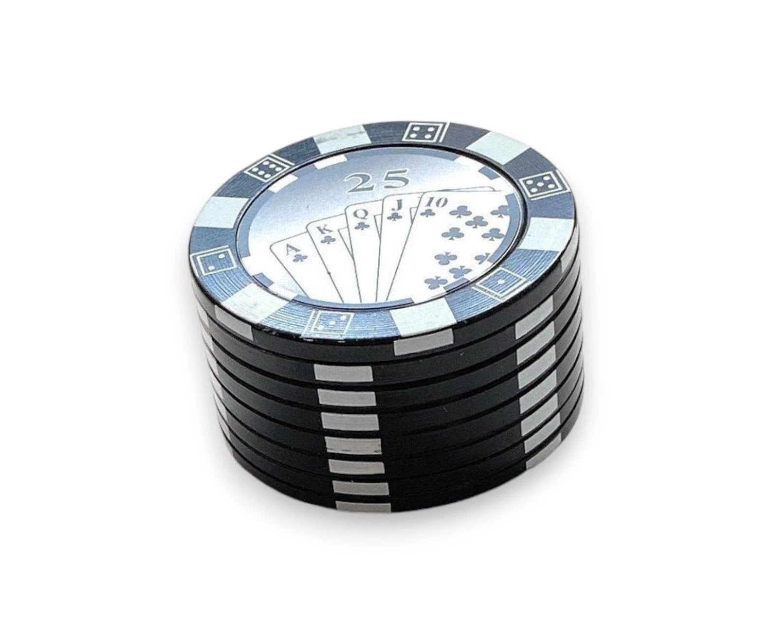 Grinder "Poker Chip" Schwarz 45mm – Stilvoll, Kompakt & Funktional - from DieBallerei