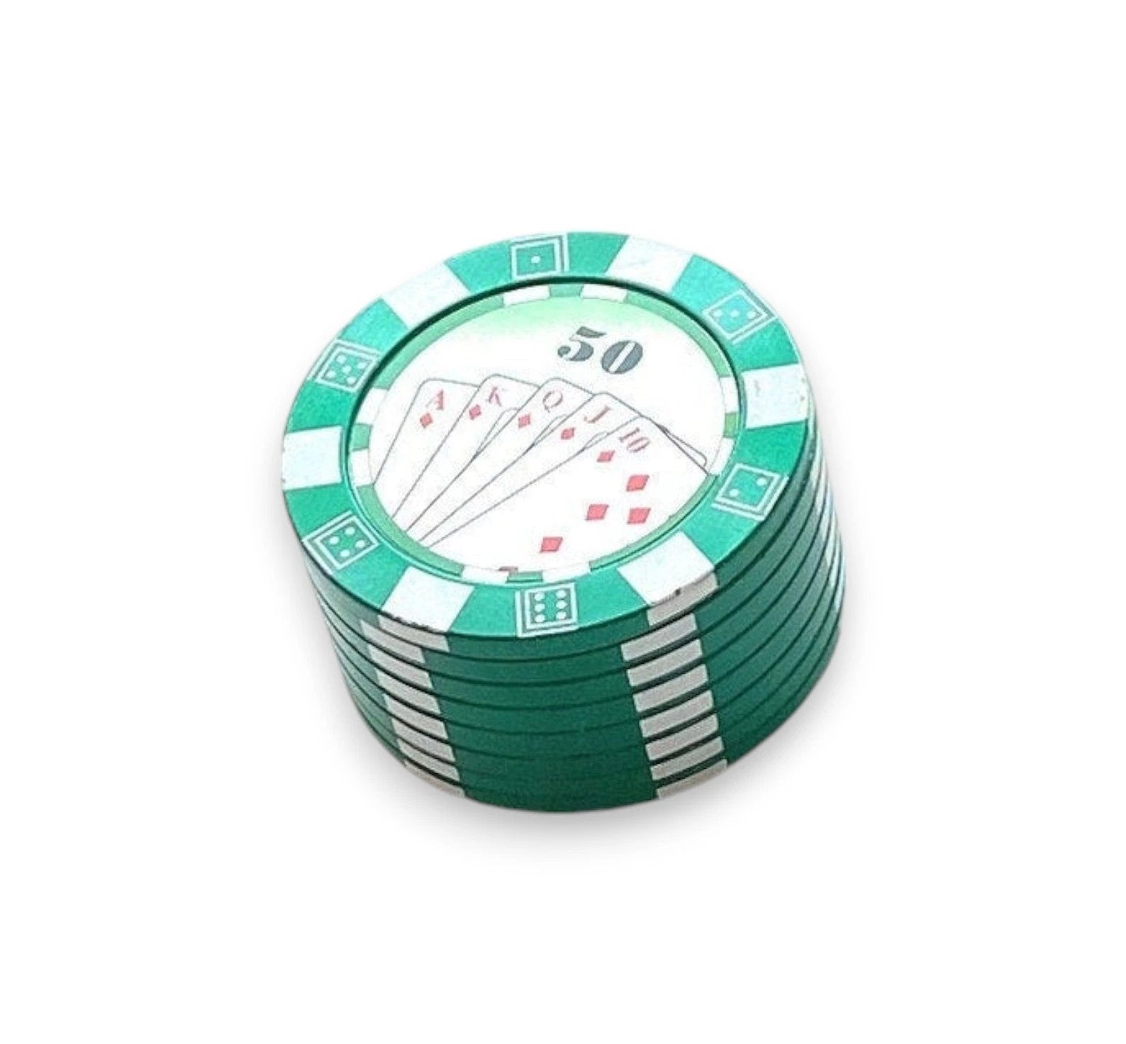 Grinder "Poker Chip" Grün 45mm – Stilvoll, Kompakt & Funktional - from DieBallerei