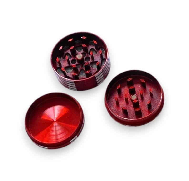 Grinder "Poker Chip" Rot 45mm – Stilvoll, Kompakt & Funktional - from DieBallerei