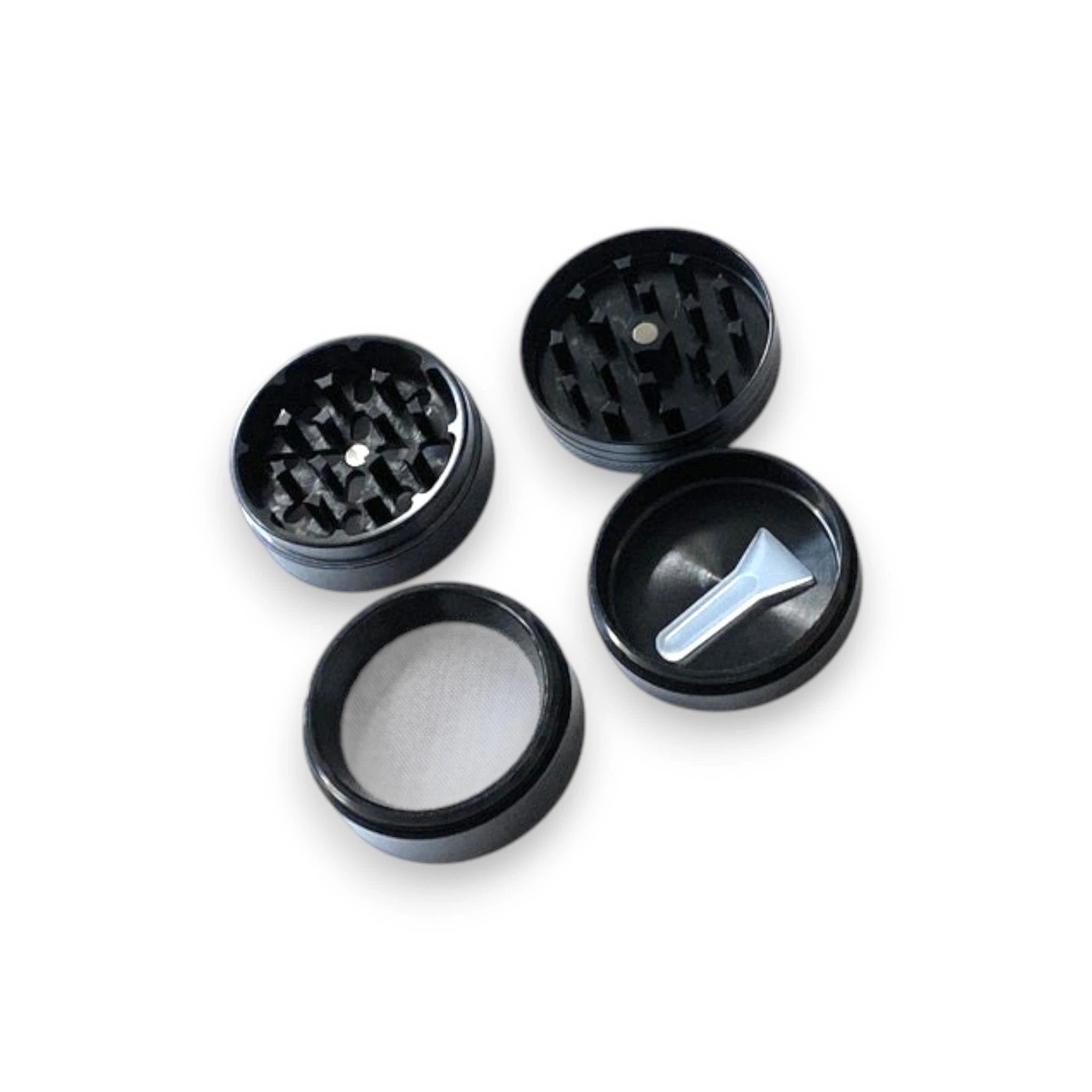 Schwarzer Aluminium-Grinder 50mm – Kompakt, Robust & Effizient - from DieBallerei