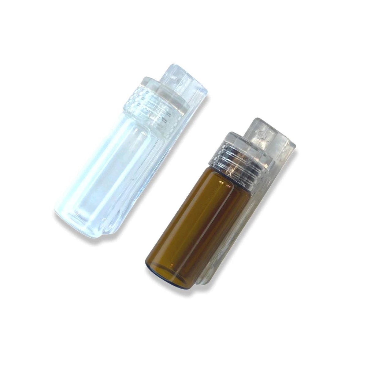 1 Großer Glas-Spender mit klappbarem Löffel & Mini-Trichter – Klar oder Braun mit transparentem Deckel - from DieBallerei