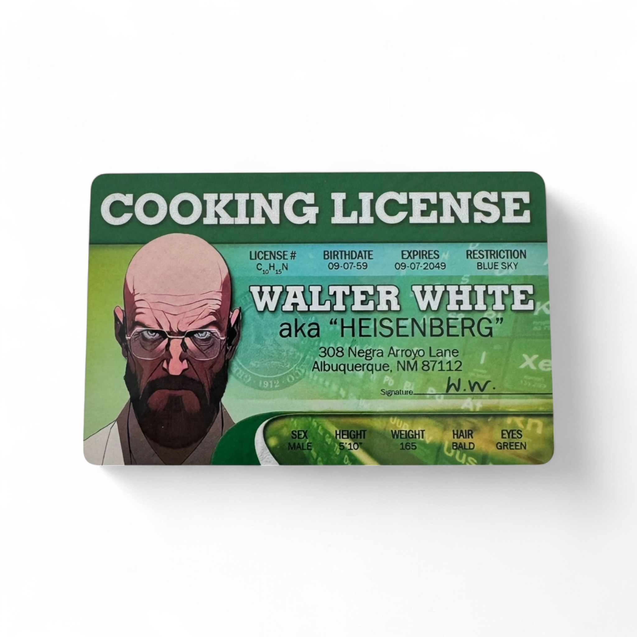 HACK-Karte "COOKING LICENSE" Heisenberg/Walter White Style