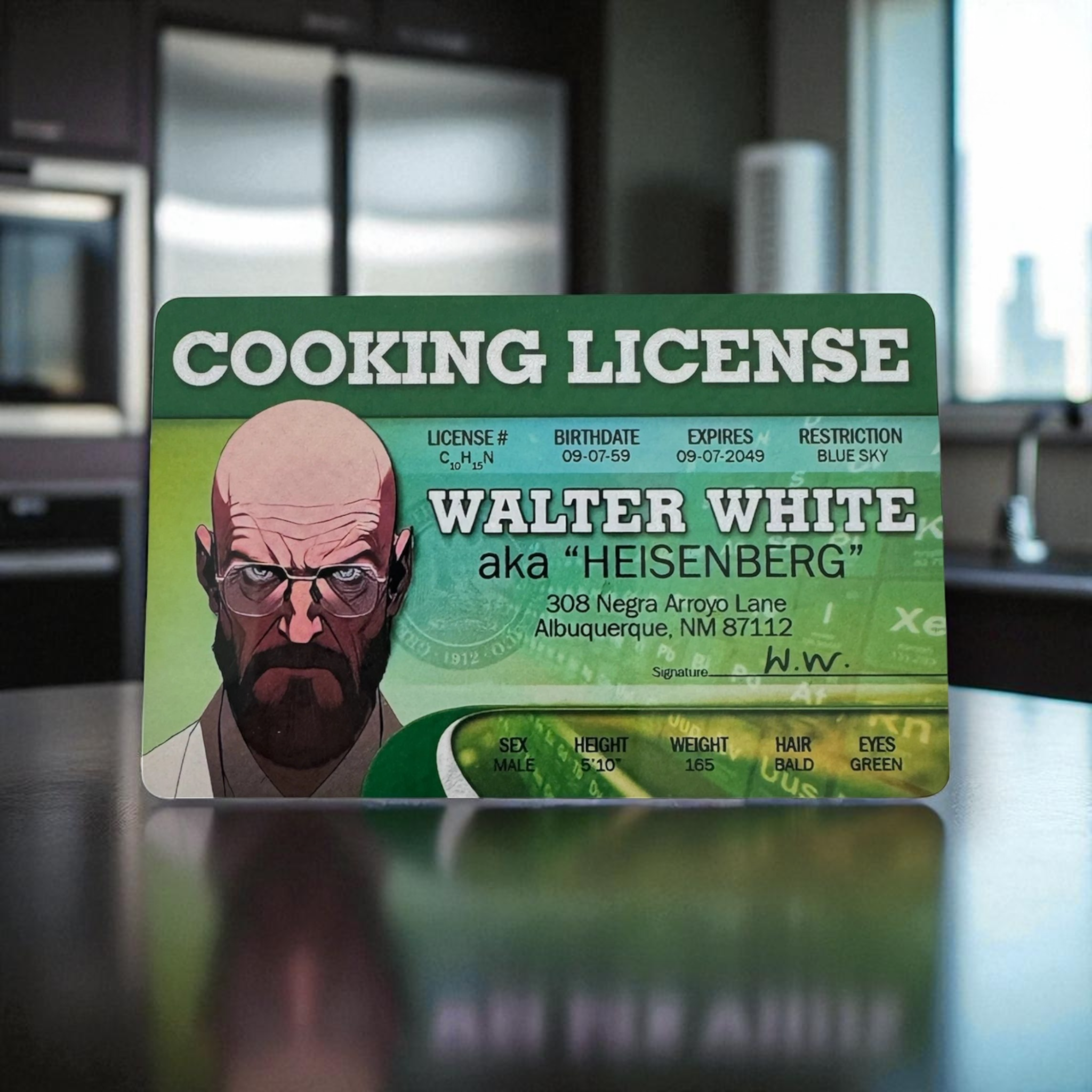 HACK-Karte "COOKING LICENSE" Heisenberg/Walter White Style