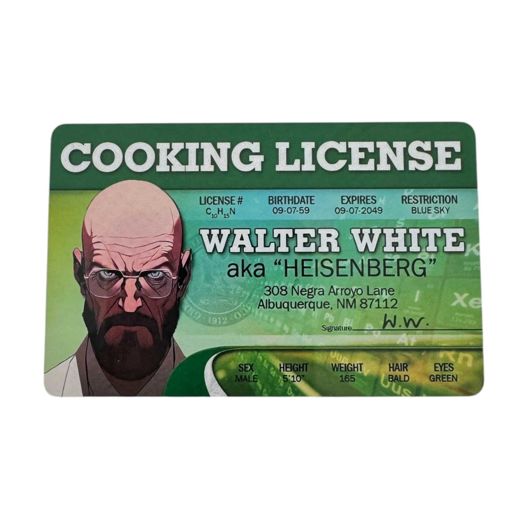 HACK-Karte "COOKING LICENSE" Heisenberg/Walter White Style - from DieBallerei