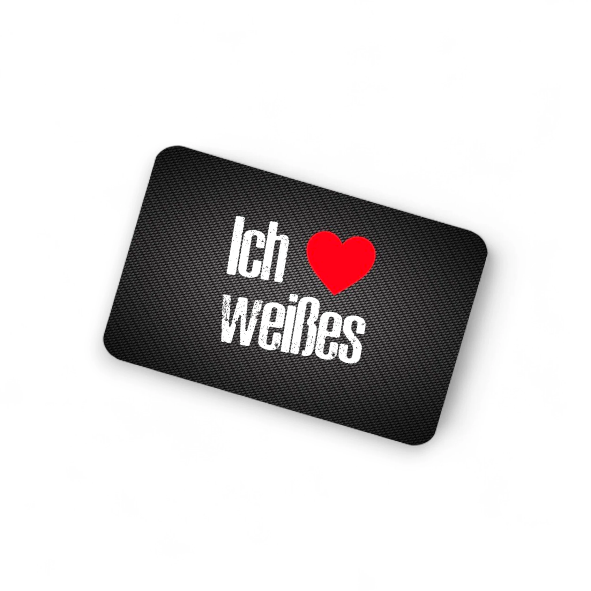Hack-Karte „Ich liebe weißes“ im Carbon-Look – Stilvoll & langlebig - from DieBallerei