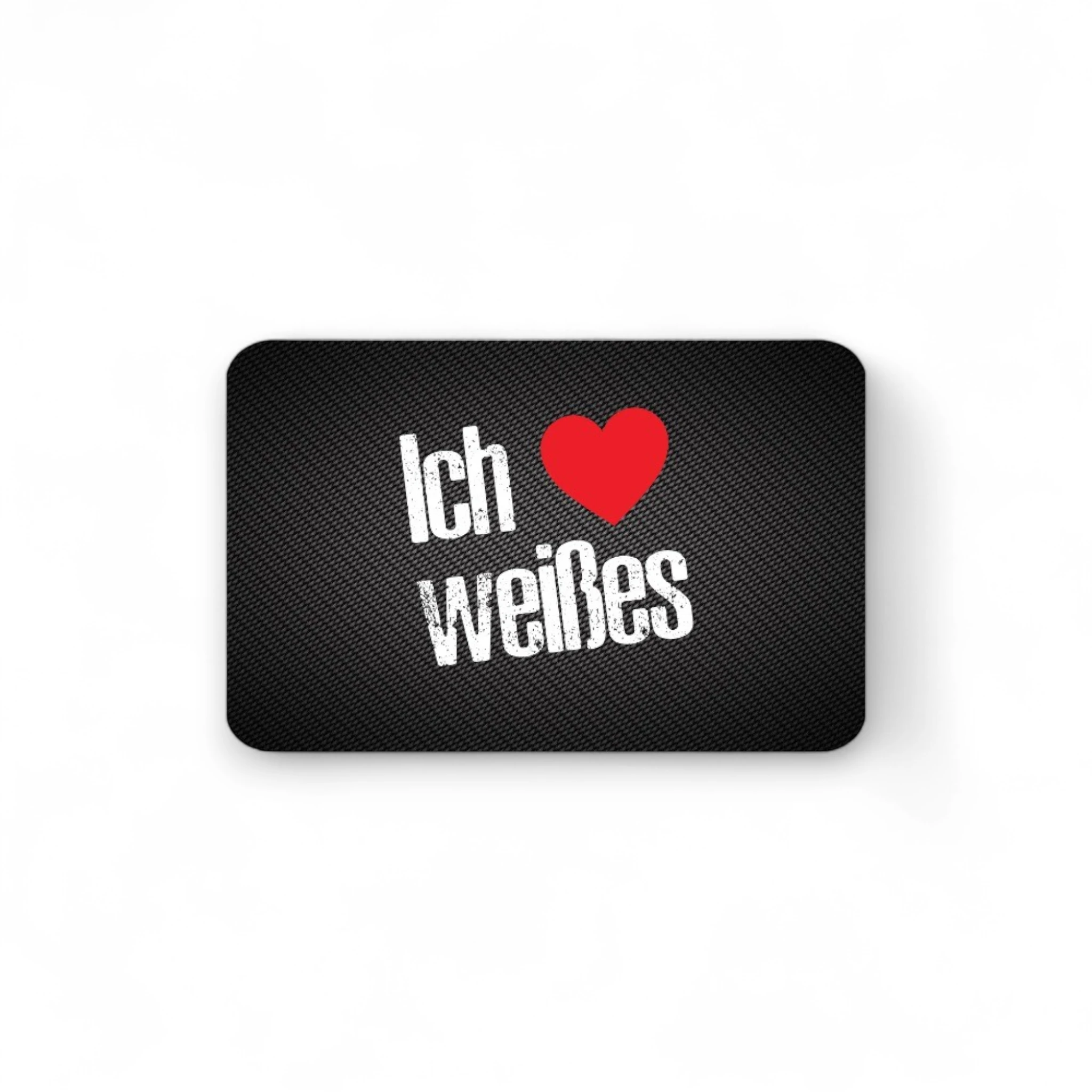 Hack-Karte „Ich liebe weißes“ im Carbon-Look – Stilvoll & langlebig - from DieBallerei