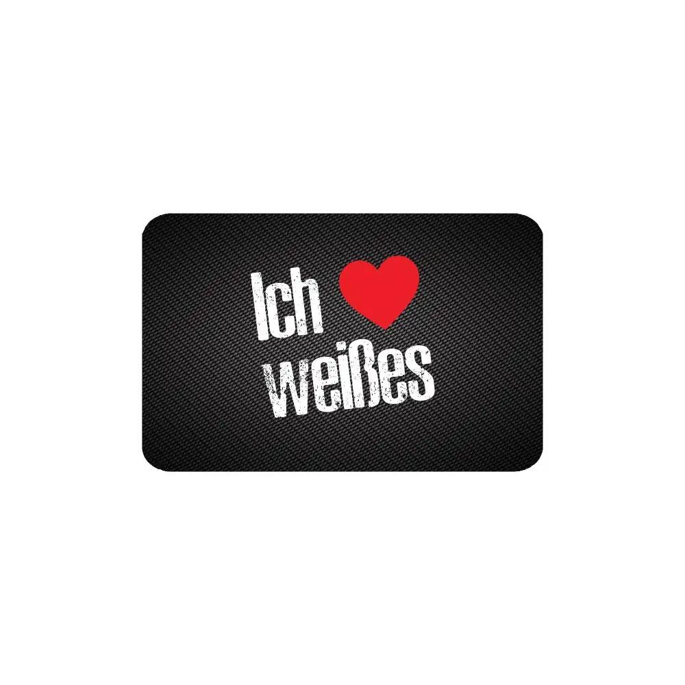 Hack-Karte „Ich liebe weißes“ im Carbon-Look – Stilvoll & langlebig - from DieBallerei