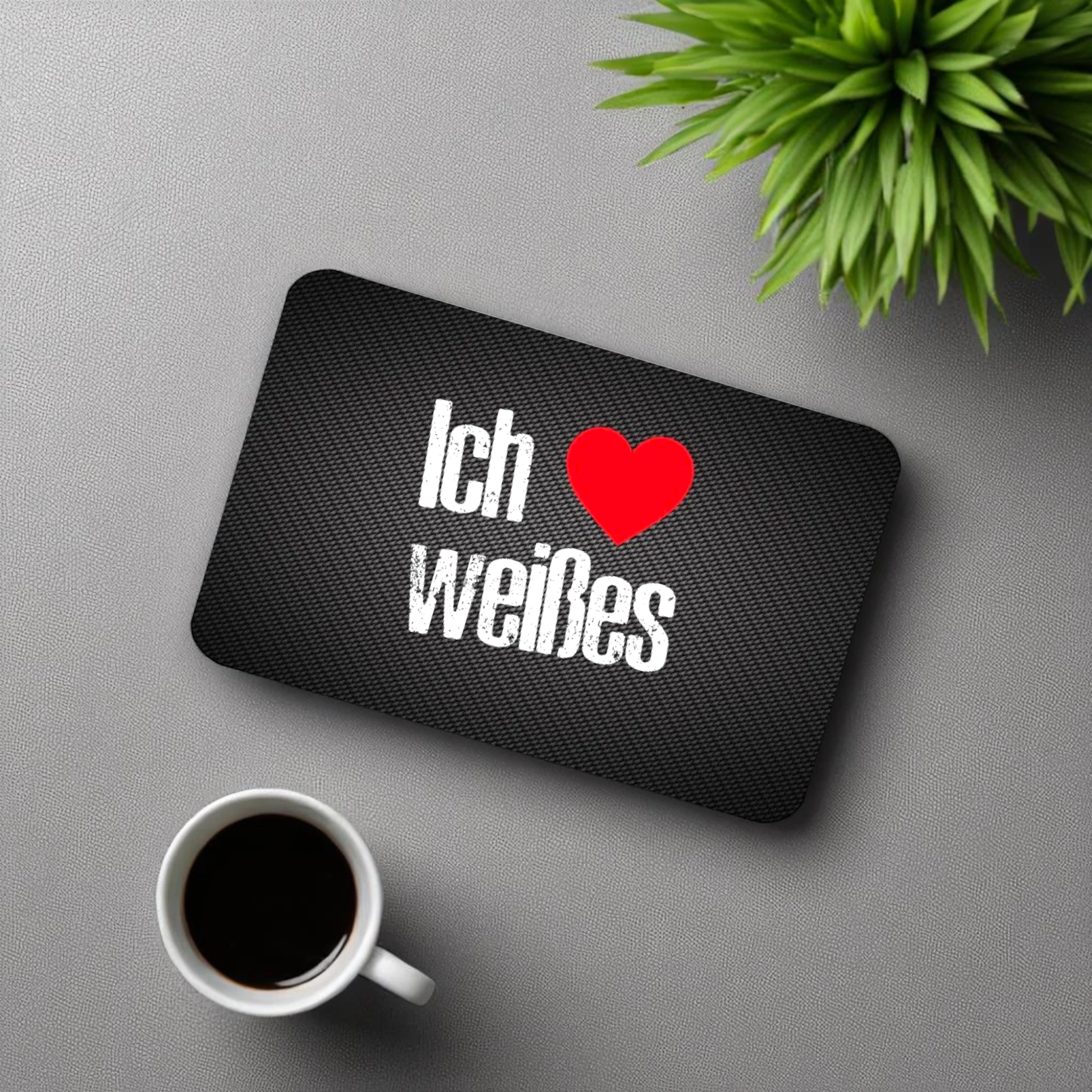 Hack-Karte „Ich liebe weißes“ im Carbon-Look – Stilvoll & langlebig - from DieBallerei