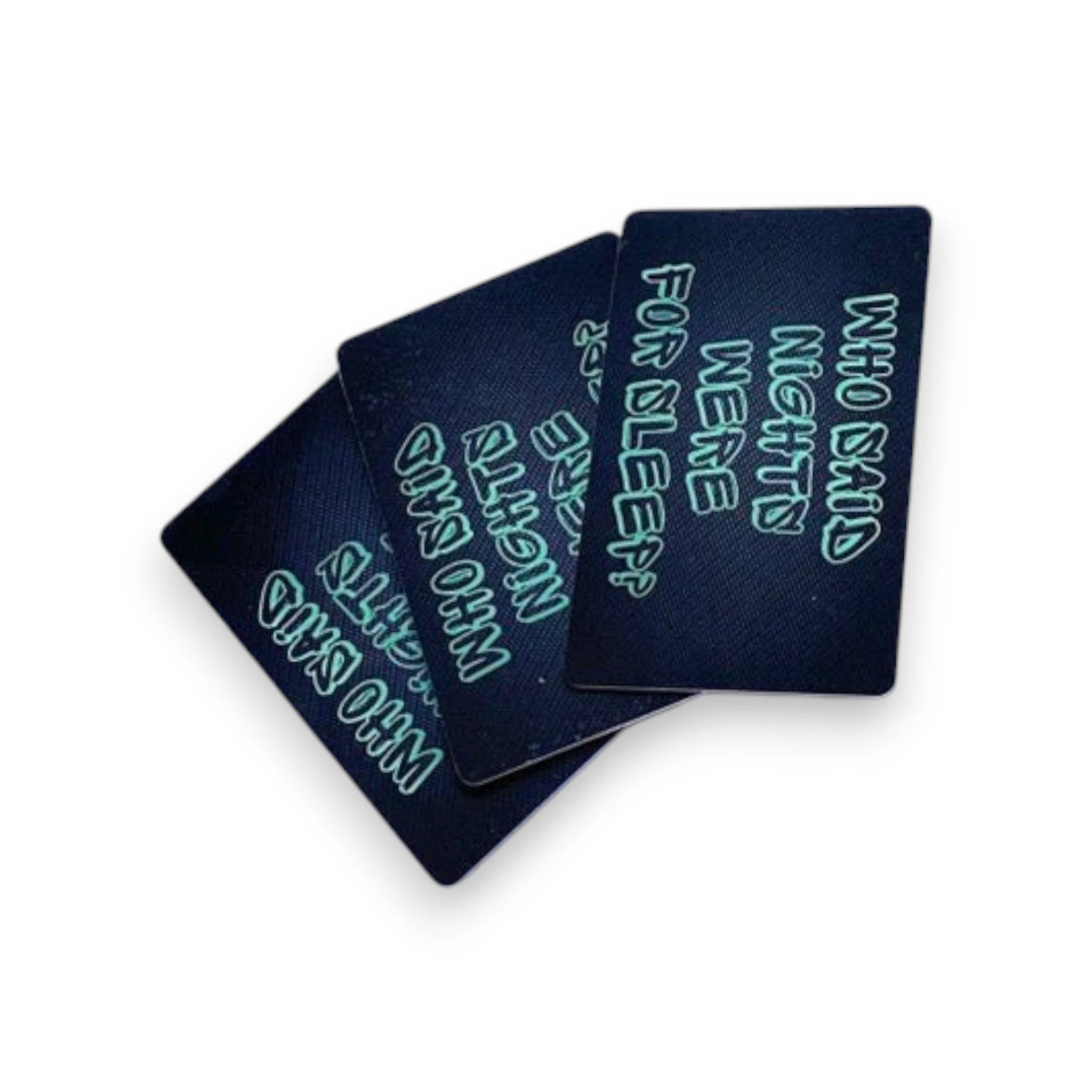 Hack-Karte "Who Said Nights Were for Sleep" – Stylisch, Langlebig & Hygienisch - from DieBallerei